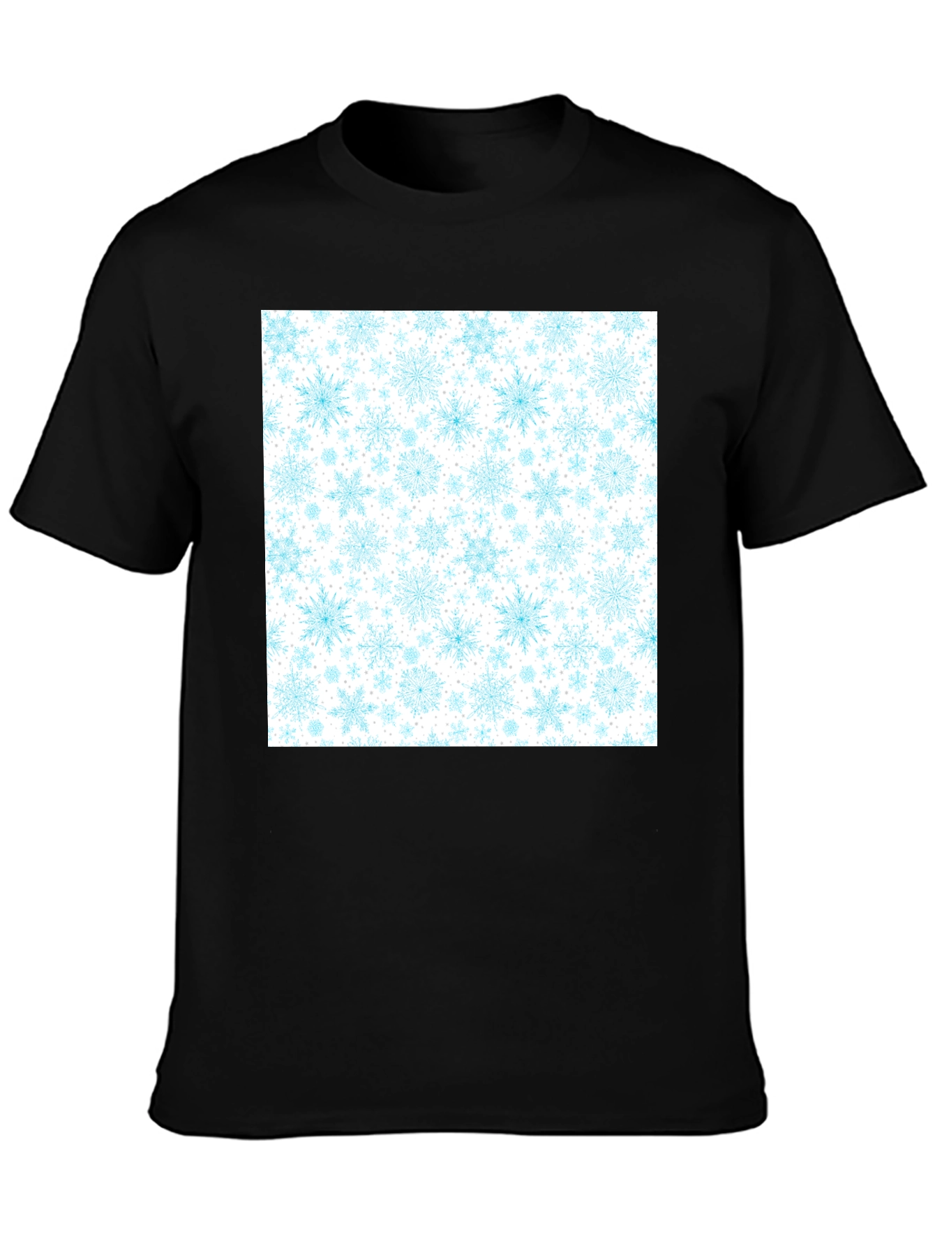 Snowflake Pattern T-Shirt - Winter Holiday Tee