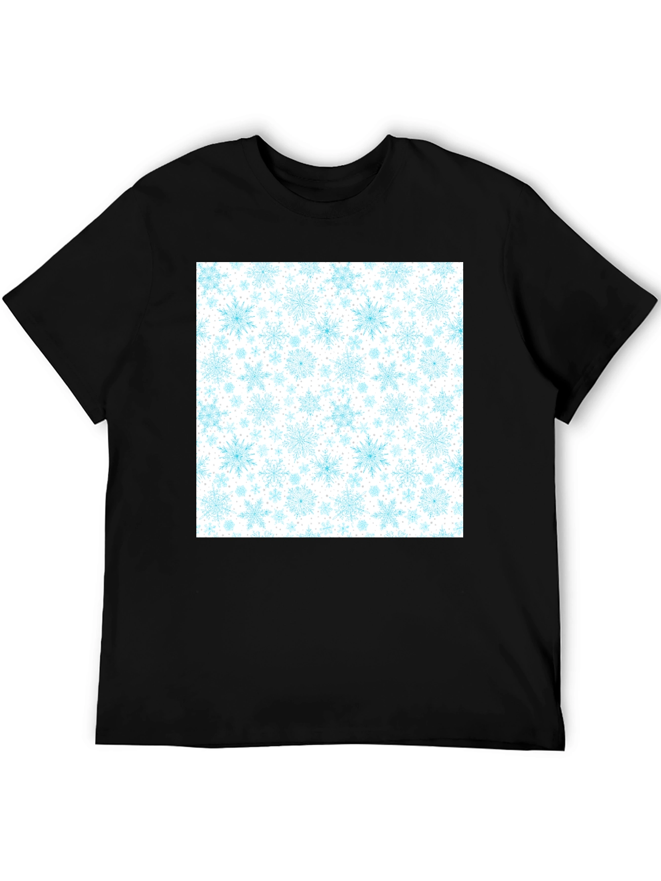 Snowflake Pattern T-Shirt - Winter Holiday Tee