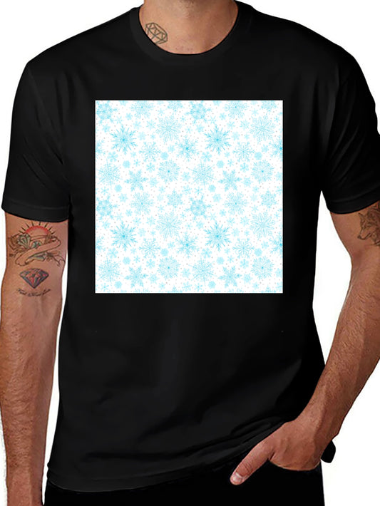 Snowflake Pattern T-Shirt - Winter Holiday Tee