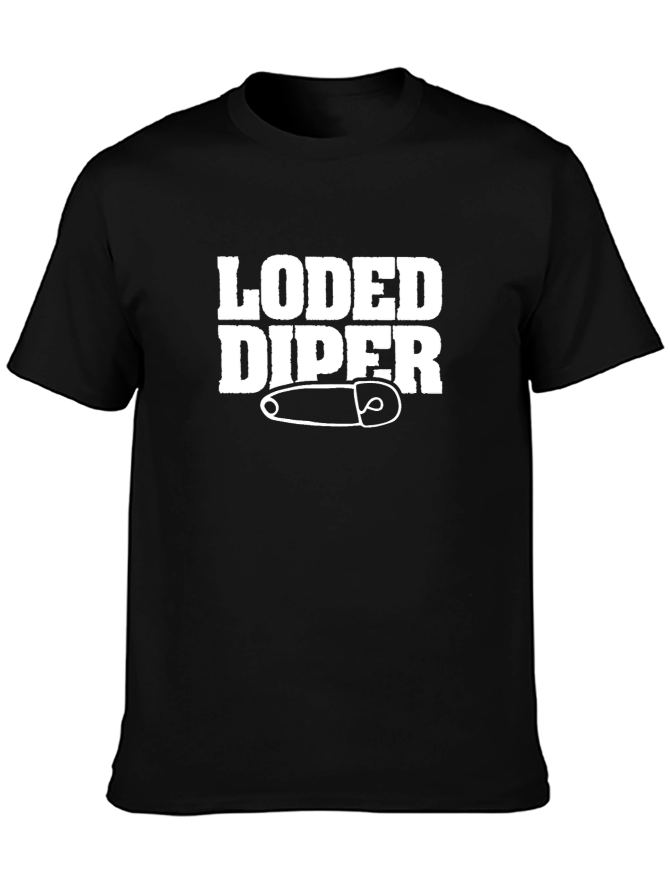 Loded Diper Black Graphic T-Shirt