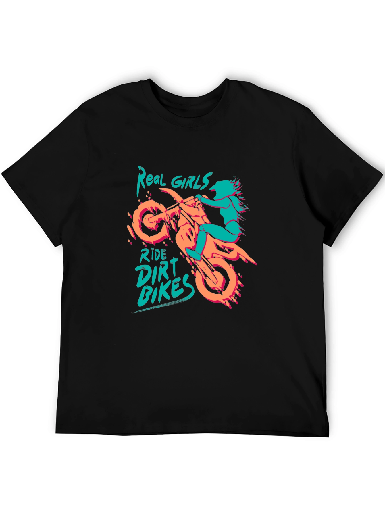 Real Girls Ride Dirt Bikes Graphic T-Shirt