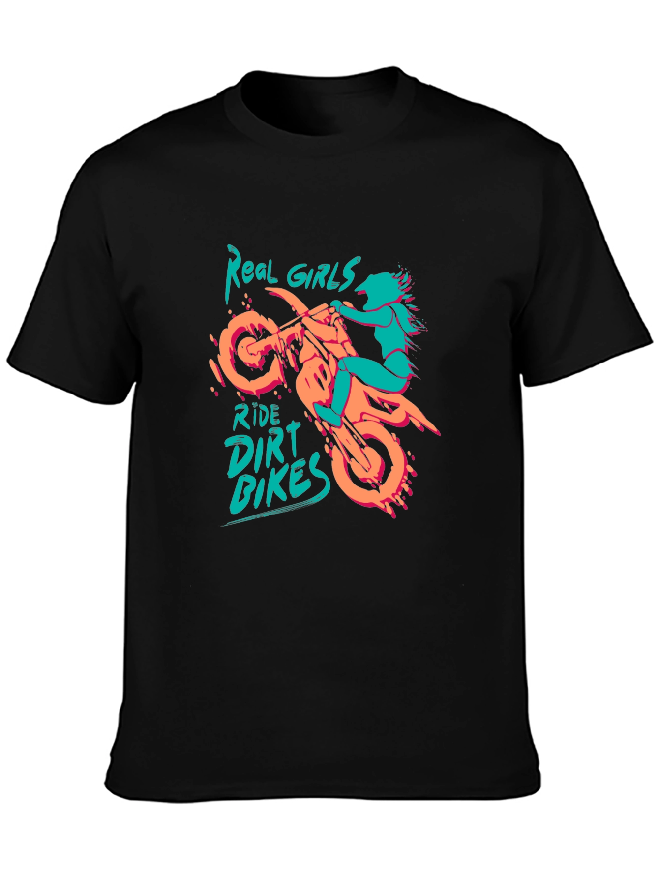 Real Girls Ride Dirt Bikes Graphic T-Shirt