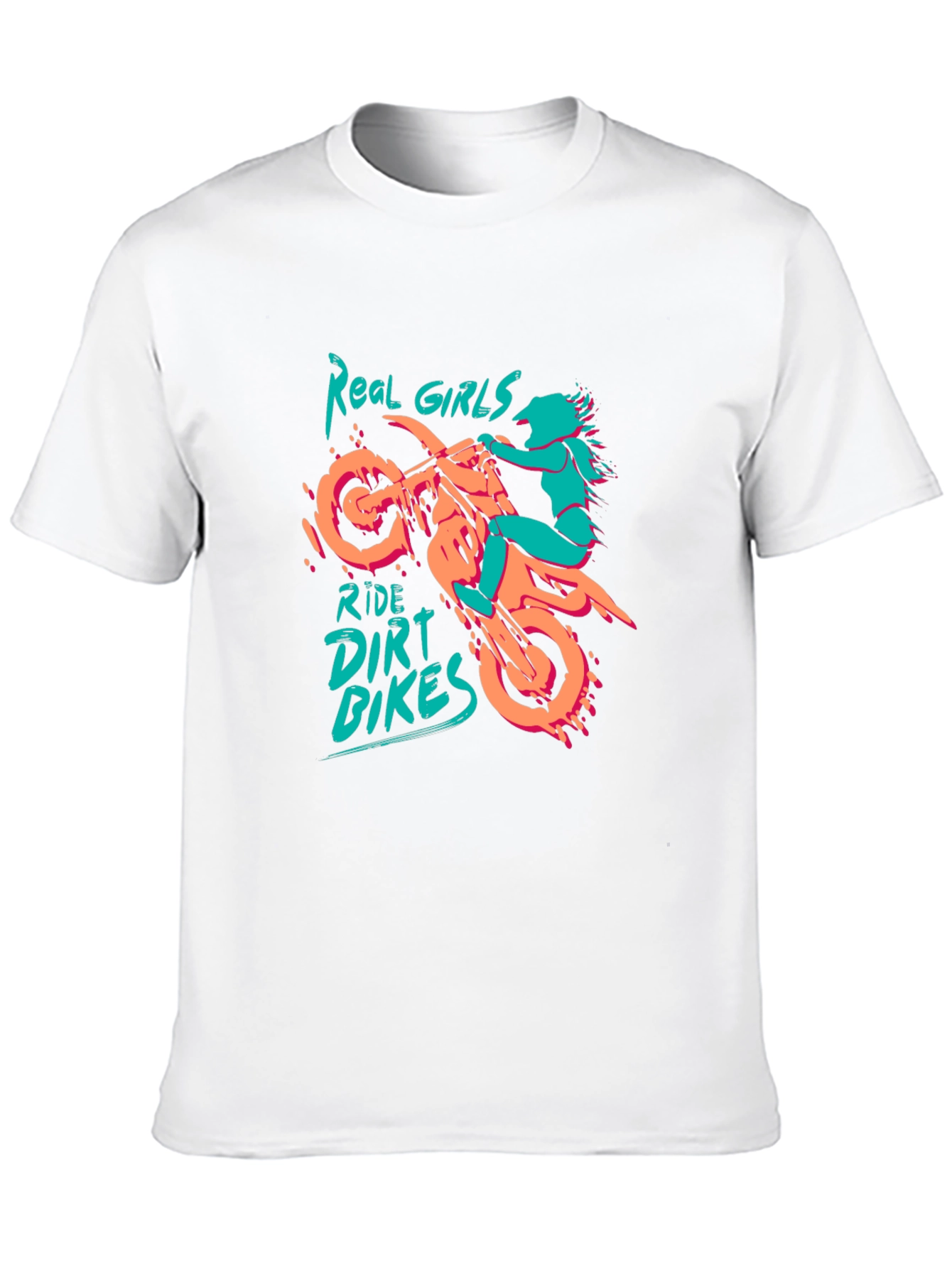 Real Girls Ride Dirt Bikes Graphic T-Shirt