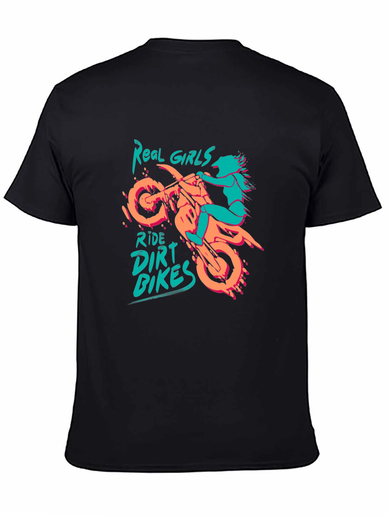 Real Girls Ride Dirt Bikes Graphic T-Shirt