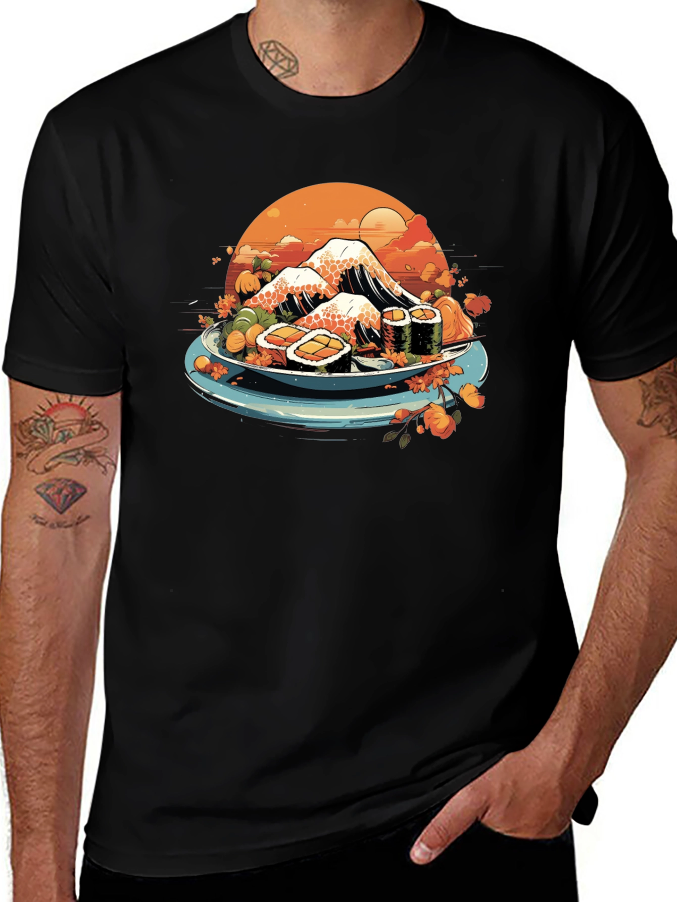 Sushi Mountain T-Shirt - Unique Graphic Tee