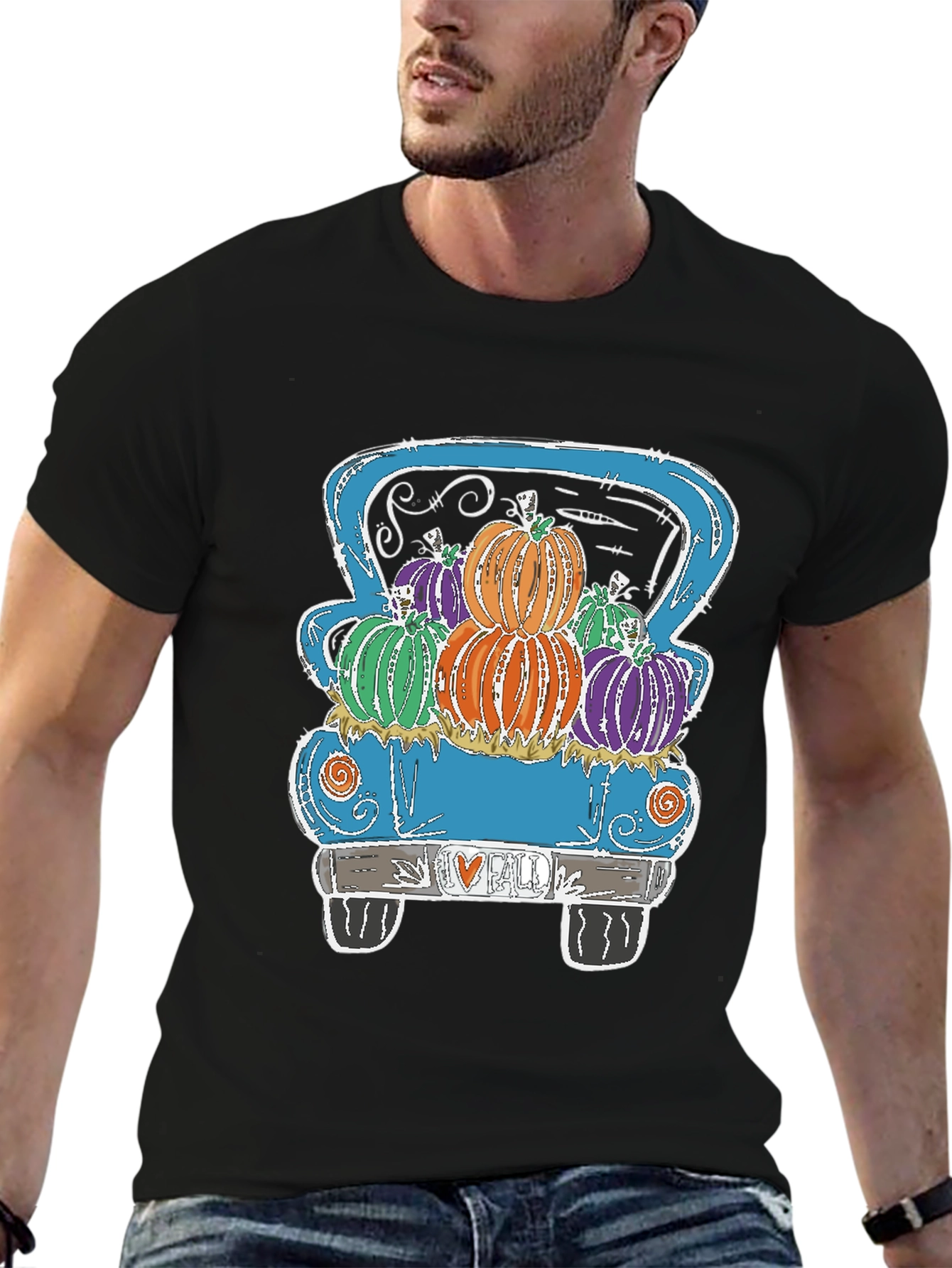 Fall Pumpkin Truck Graphic Tee