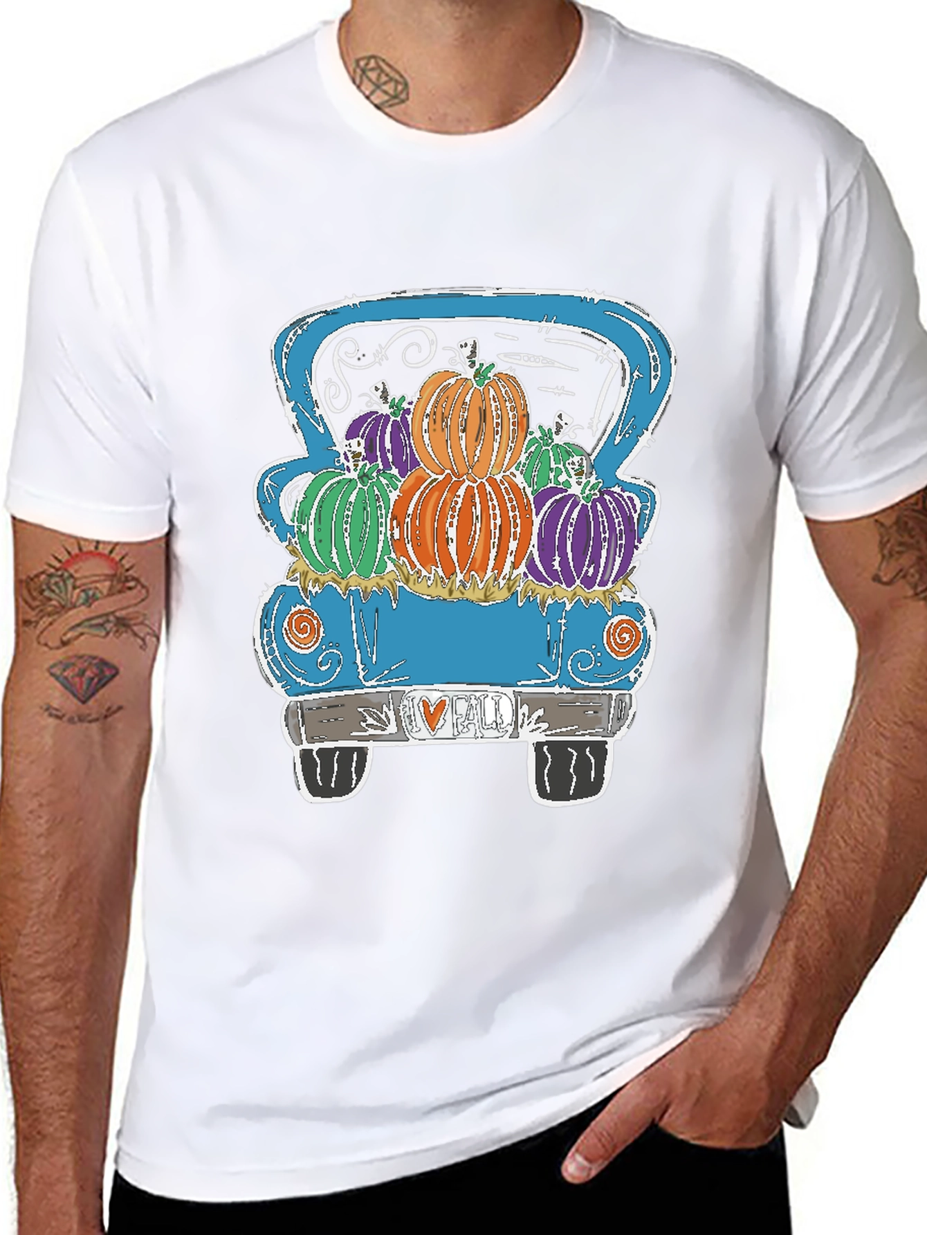 Fall Pumpkin Truck Graphic Tee