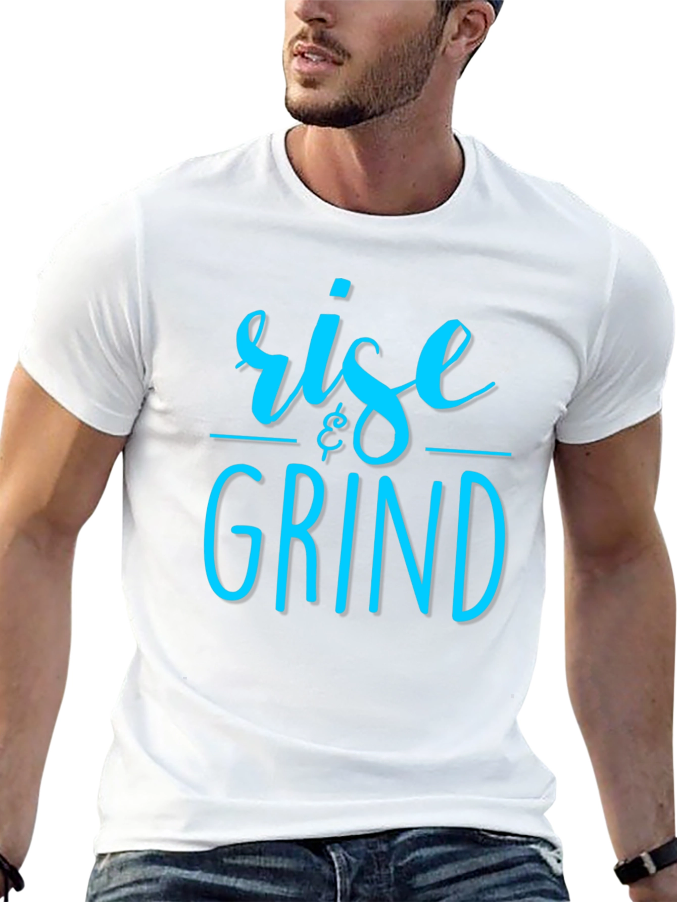 Rise & Grind Graphic T-Shirt - Motivational Tee