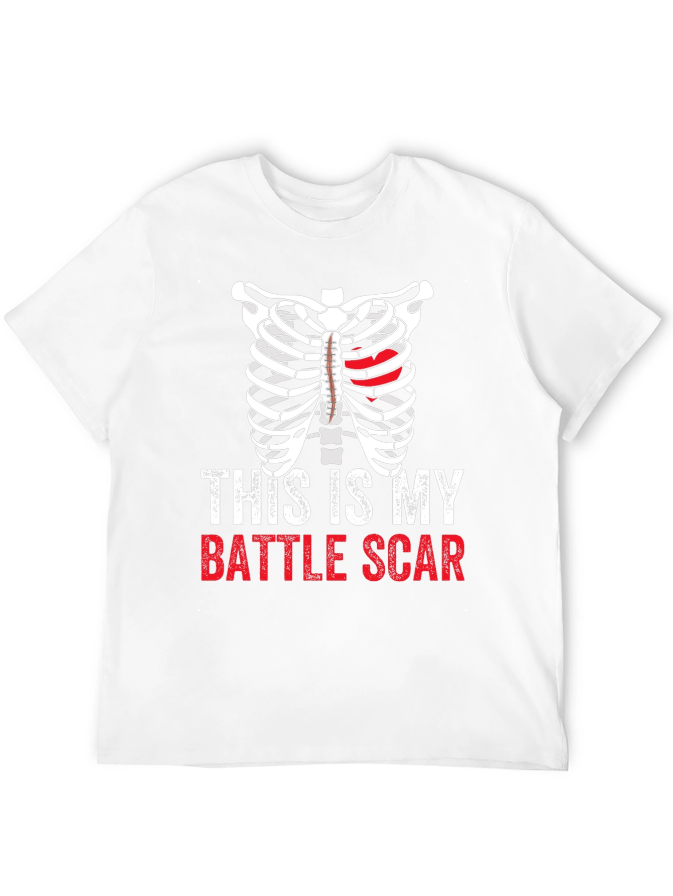 This Is My Battle Scar Ribcage Heart T-Shirt