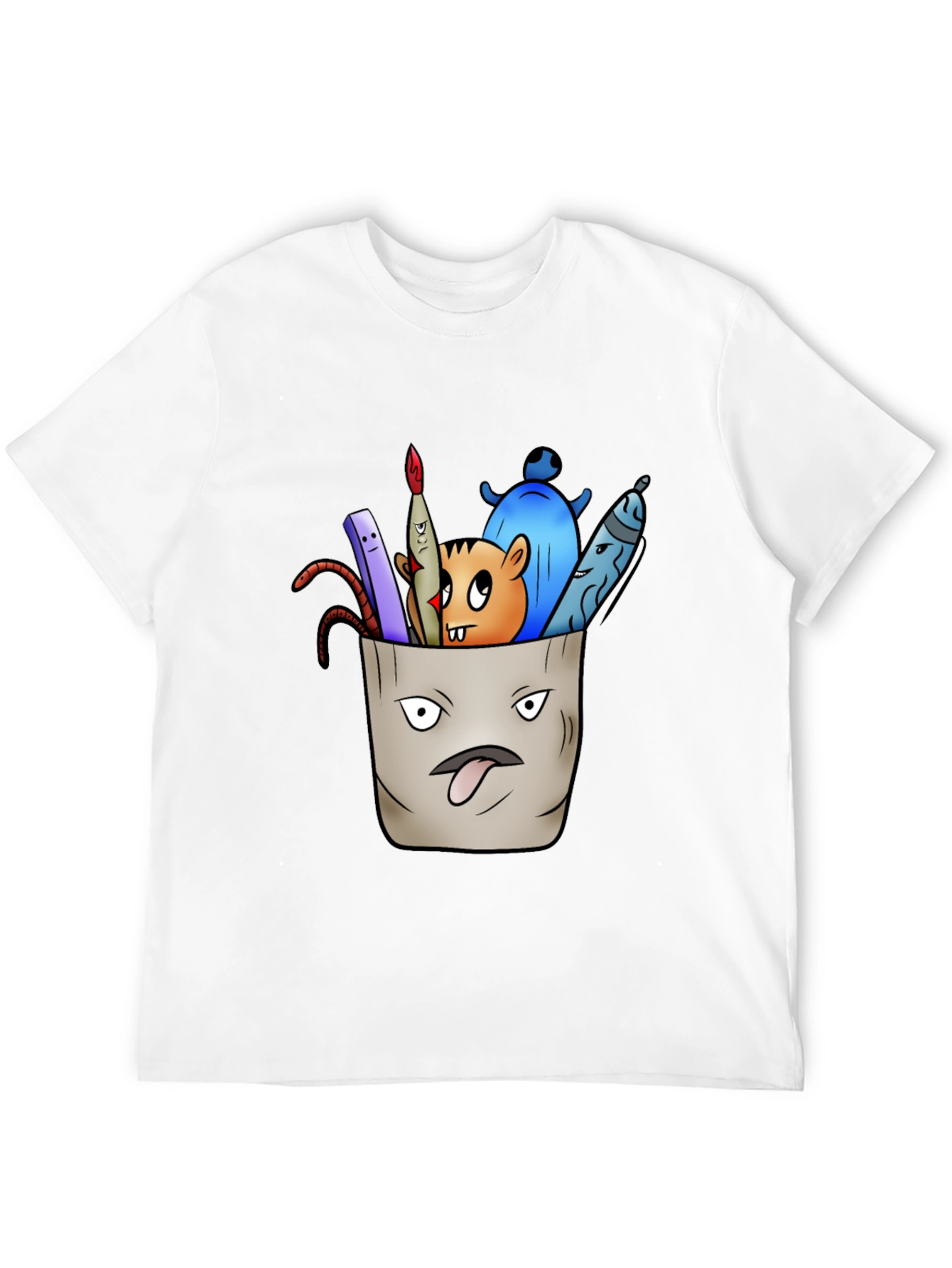 Pocket Monster Graphic Tee - Unique Cartoon Design