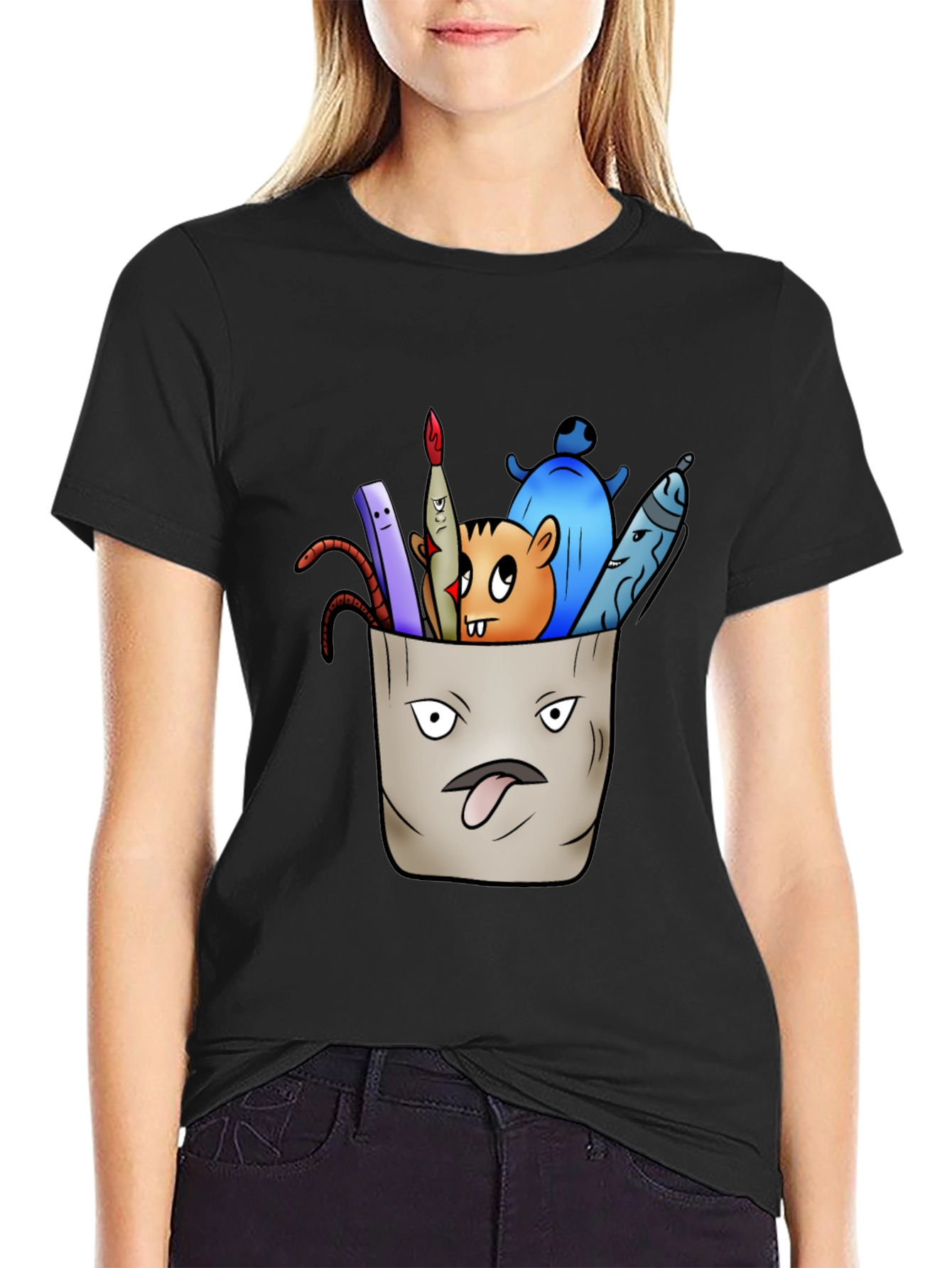 Pocket Monster Graphic Tee - Unique Cartoon Design