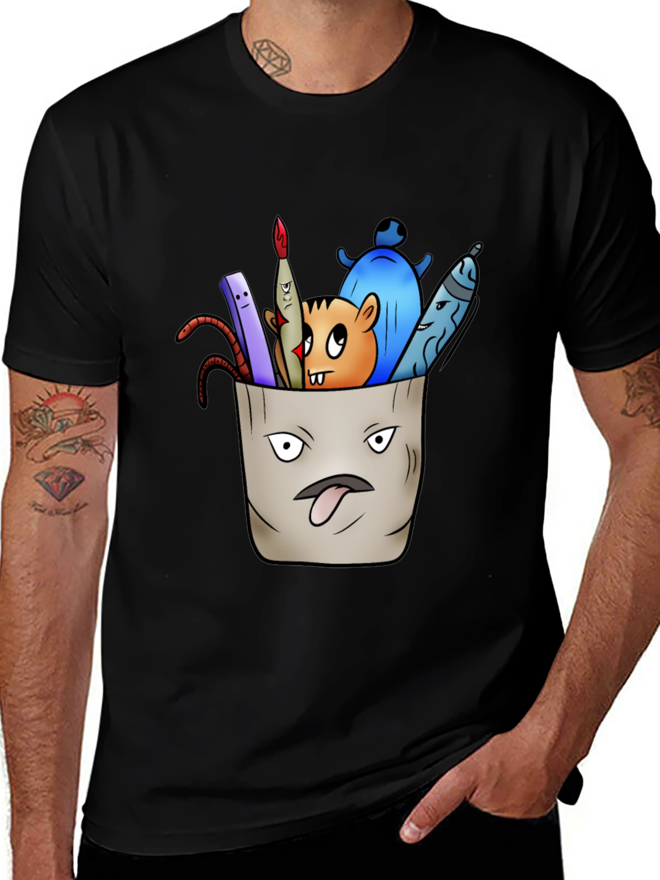 Pocket Monster Graphic Tee - Unique Cartoon Design