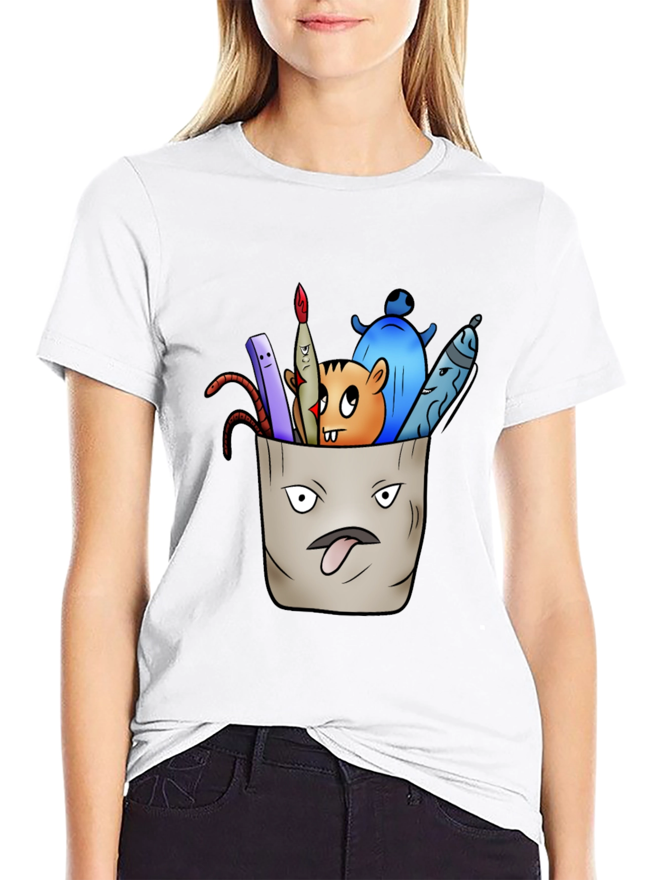 Pocket Monster Graphic Tee - Unique Cartoon Design