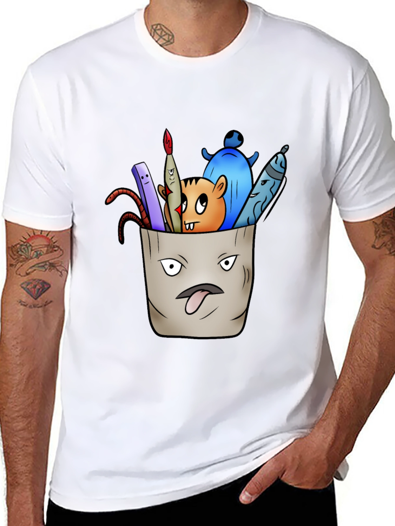 Pocket Monster Graphic Tee - Unique Cartoon Design