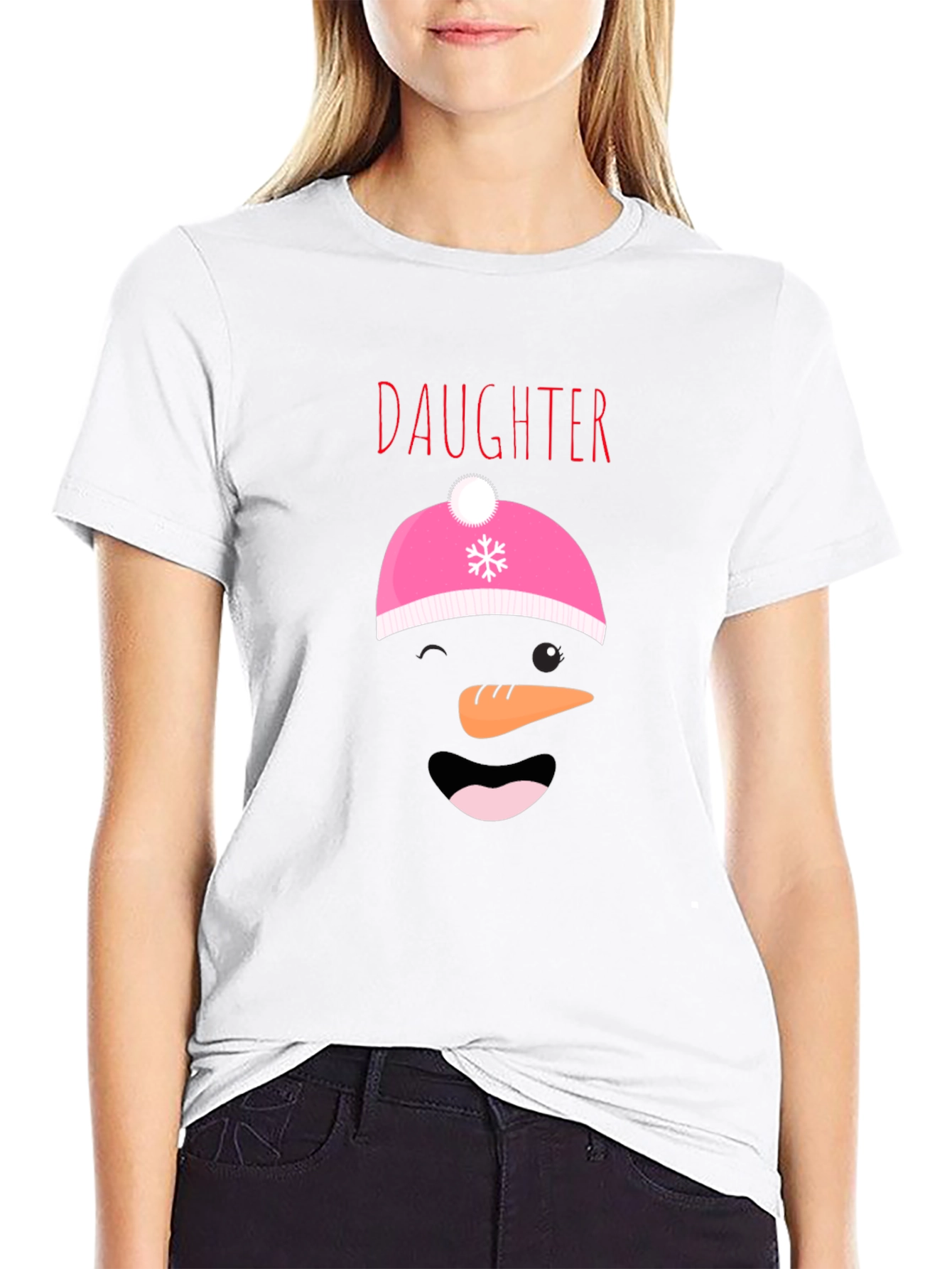 Daughter Snowman Graphic Tee