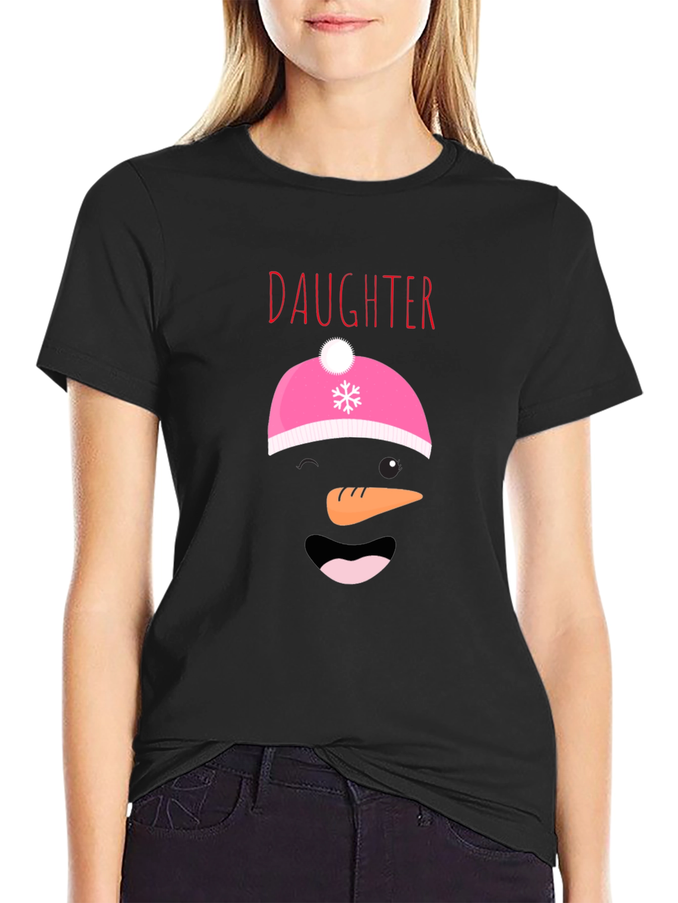 Daughter Snowman Graphic Tee