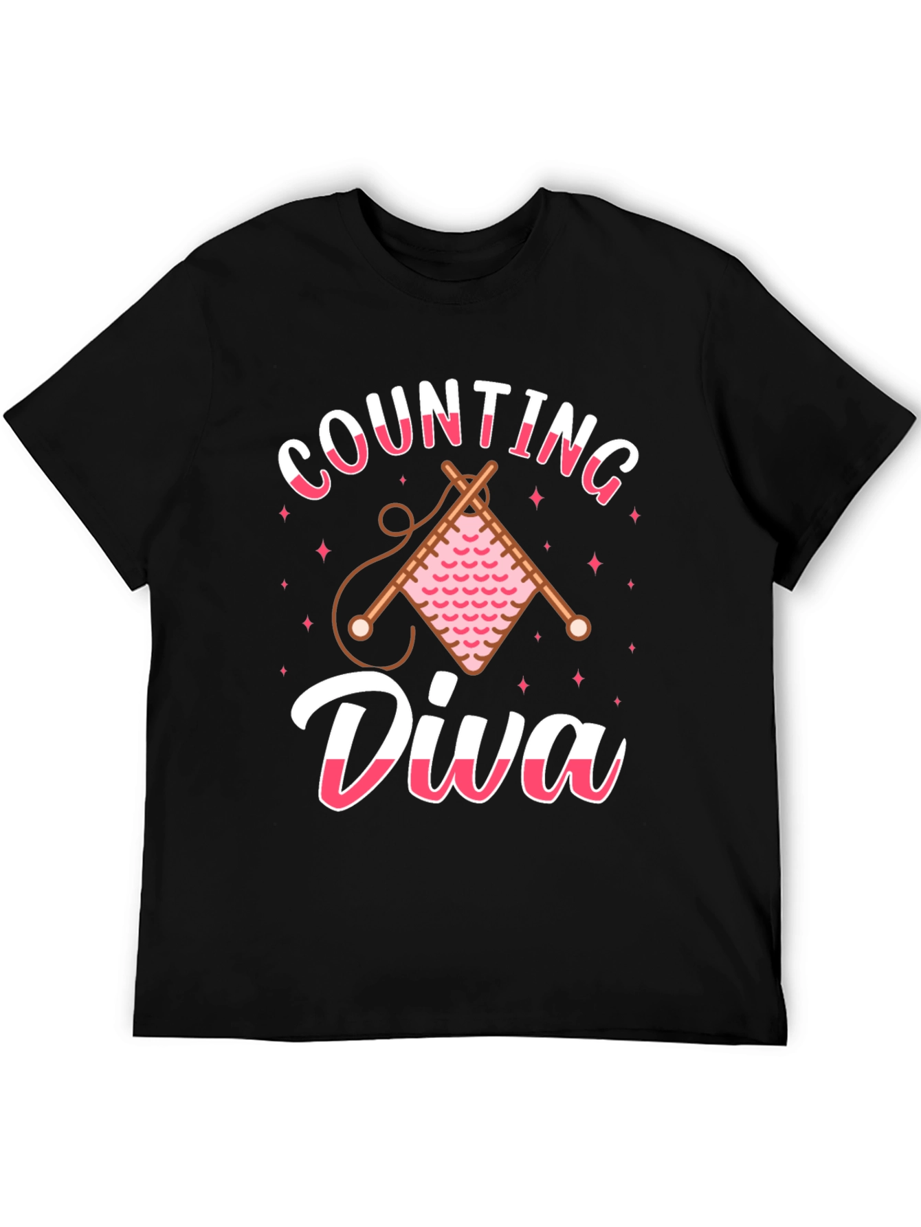 Knitting Diva Black T-Shirt