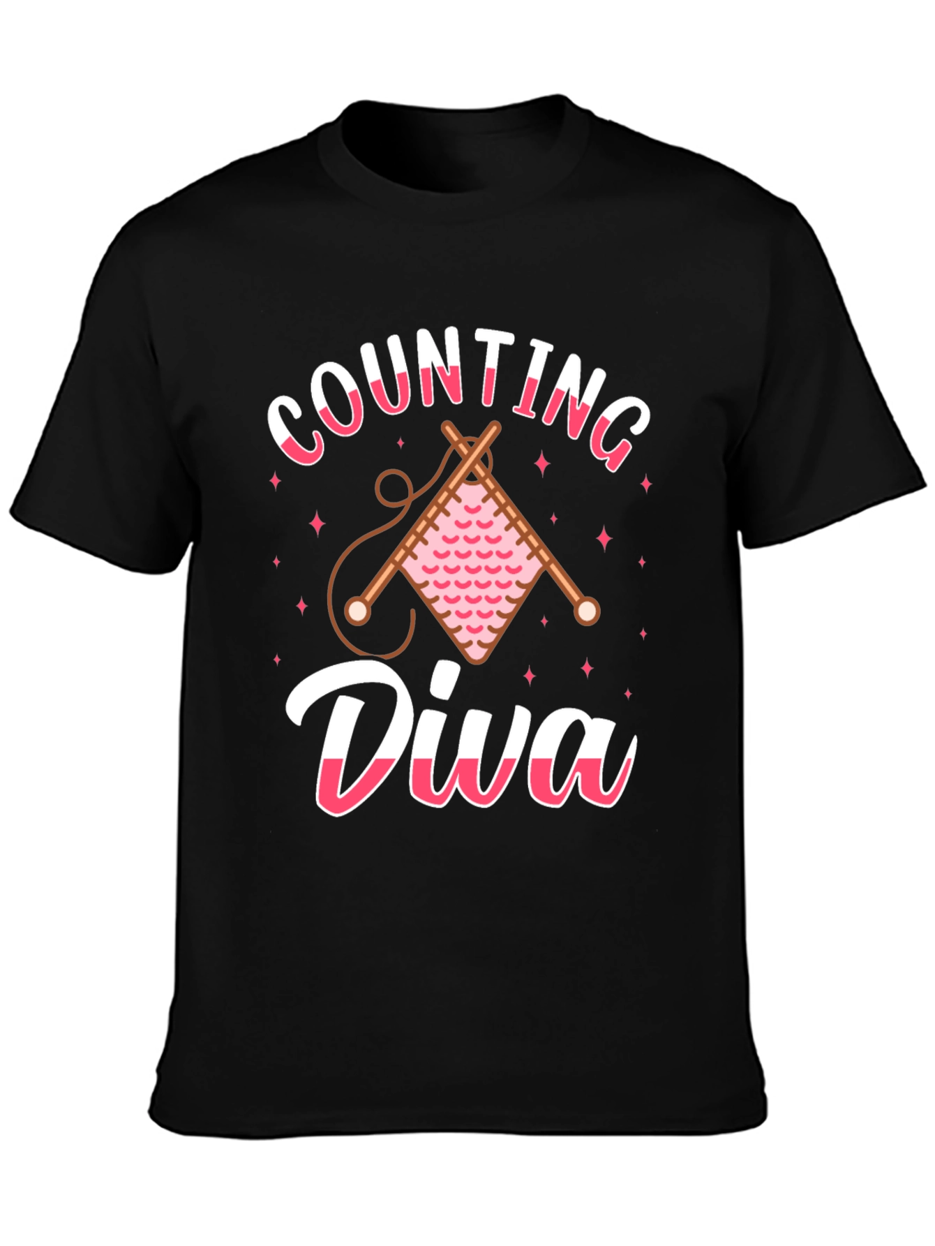Knitting Diva Black T-Shirt