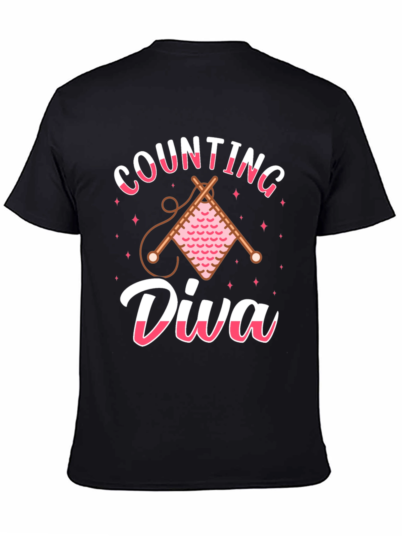 Knitting Diva Black T-Shirt