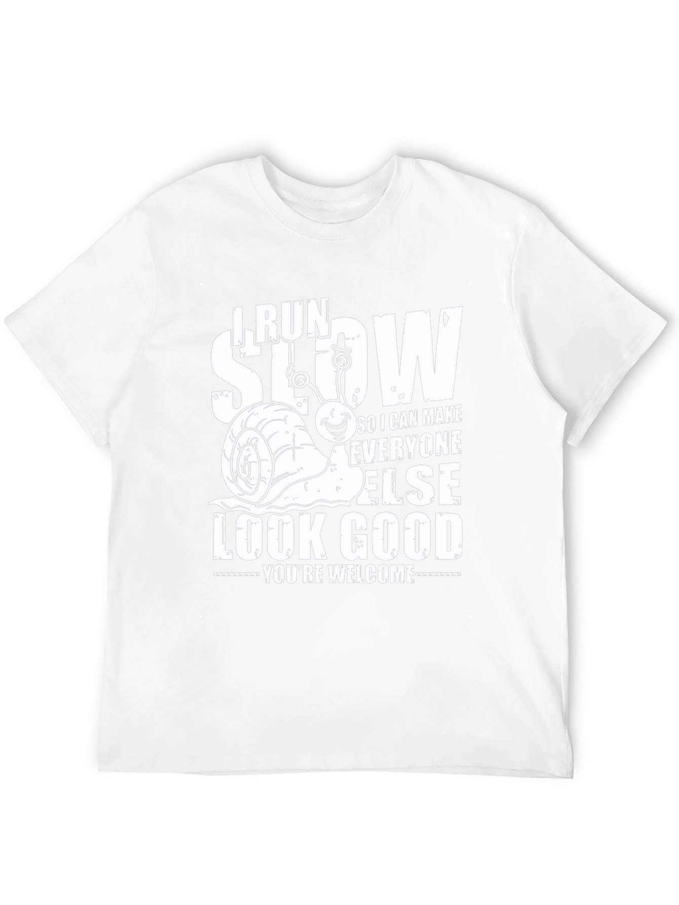 I Run Slow Snail Graphic T-Shirt Funny