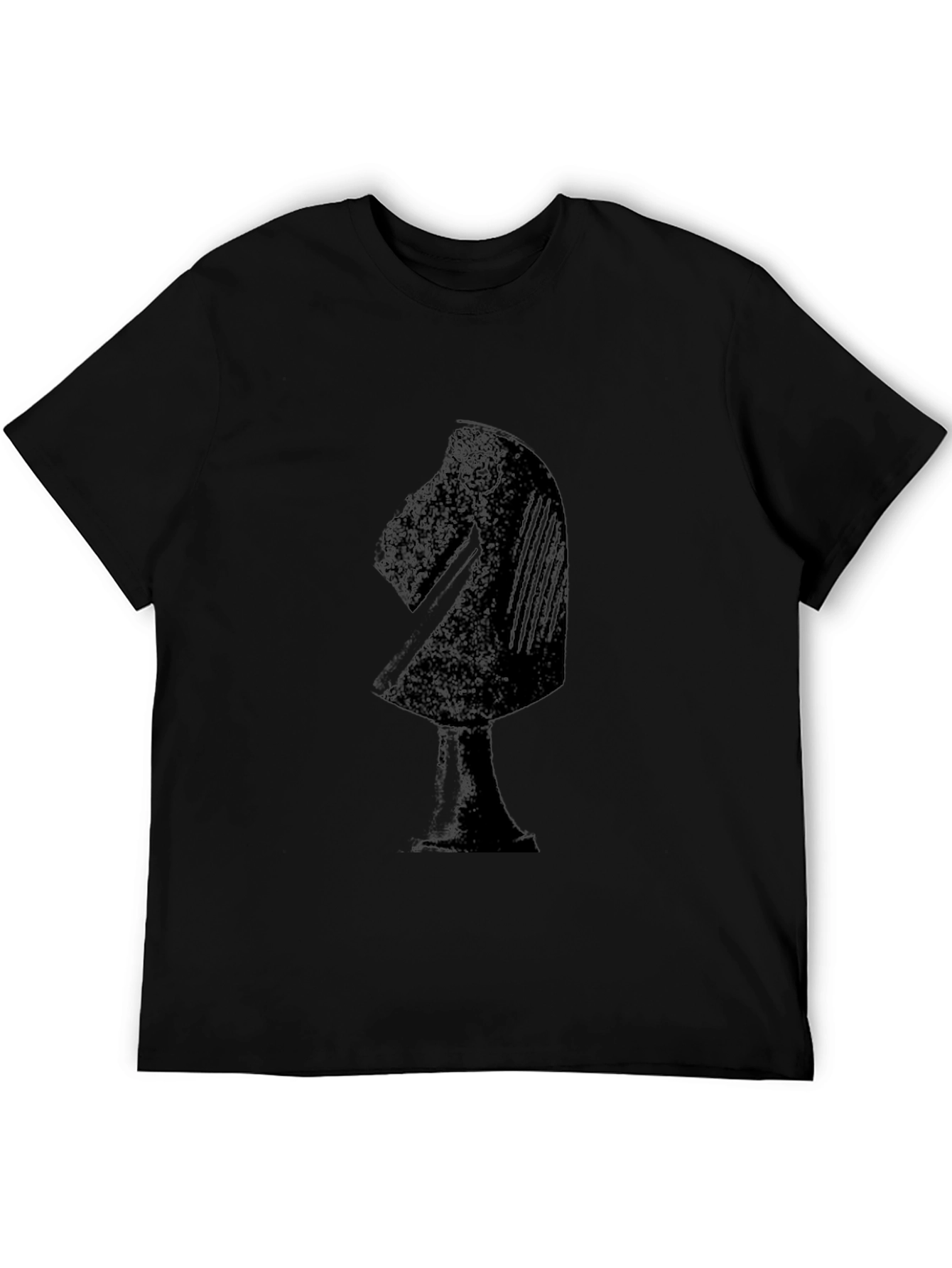 Chess Knight Graphic T-Shirt - Black