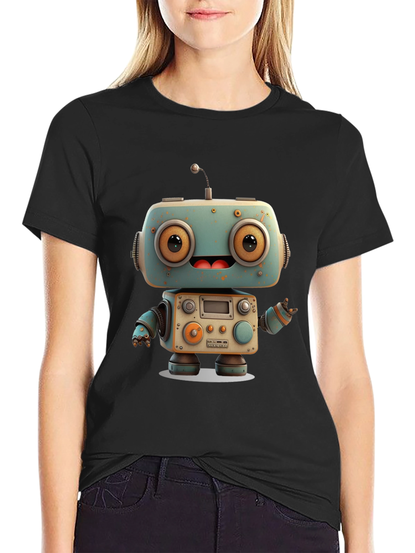 Robot Graphic Tee - Unique Design