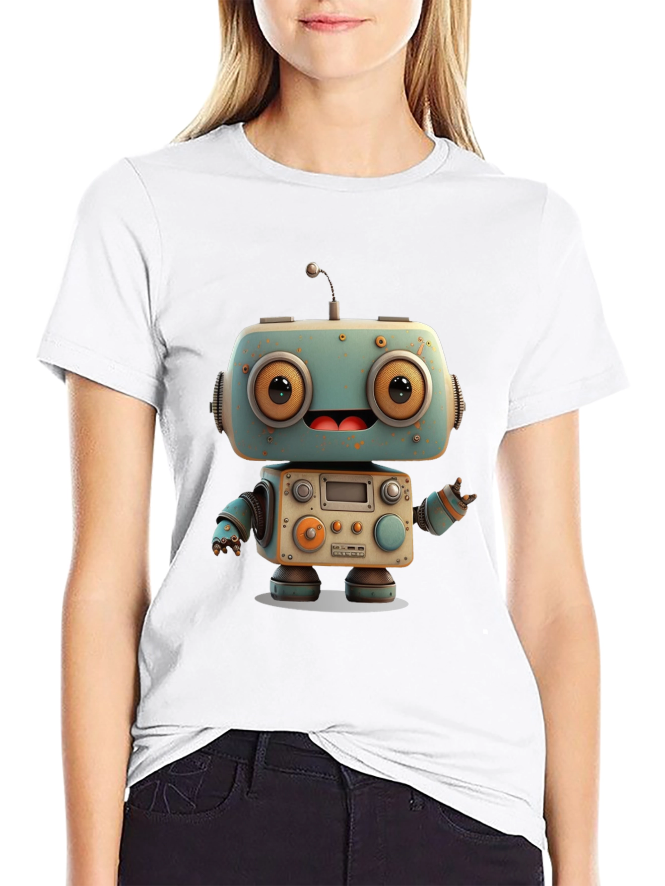 Robot Graphic Tee - Unique Design