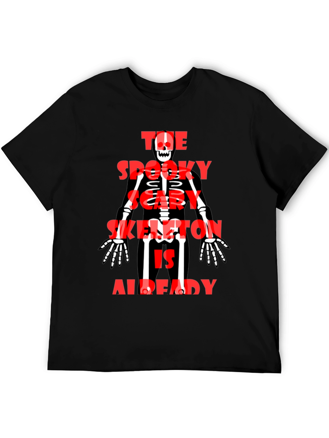 Spooky Skeleton Graphic Tee - Halloween Style