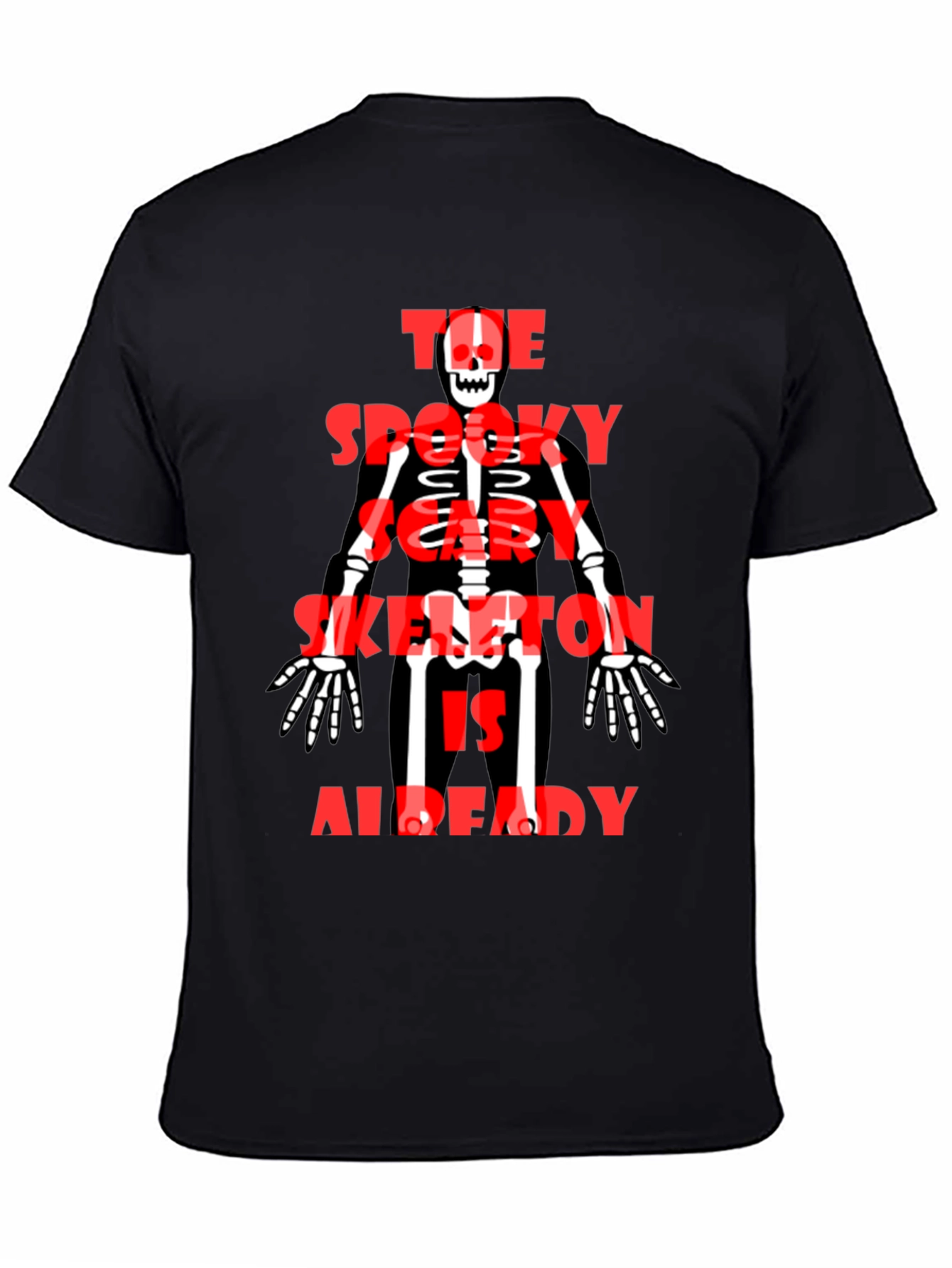 Spooky Skeleton Graphic Tee - Halloween Style