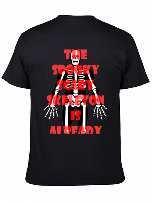 Spooky Skeleton Graphic Tee - Halloween Style