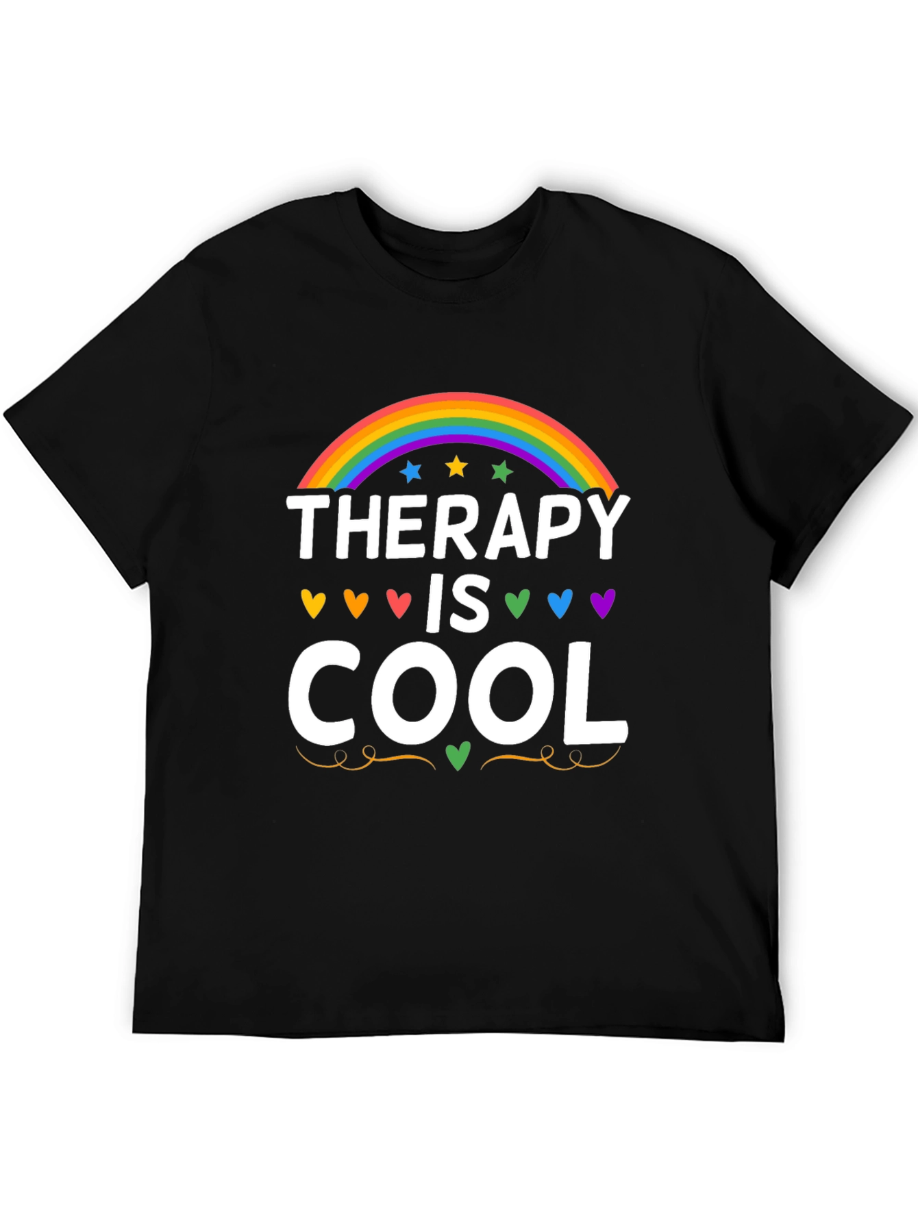 Therapy is Cool Rainbow Graphic Tee