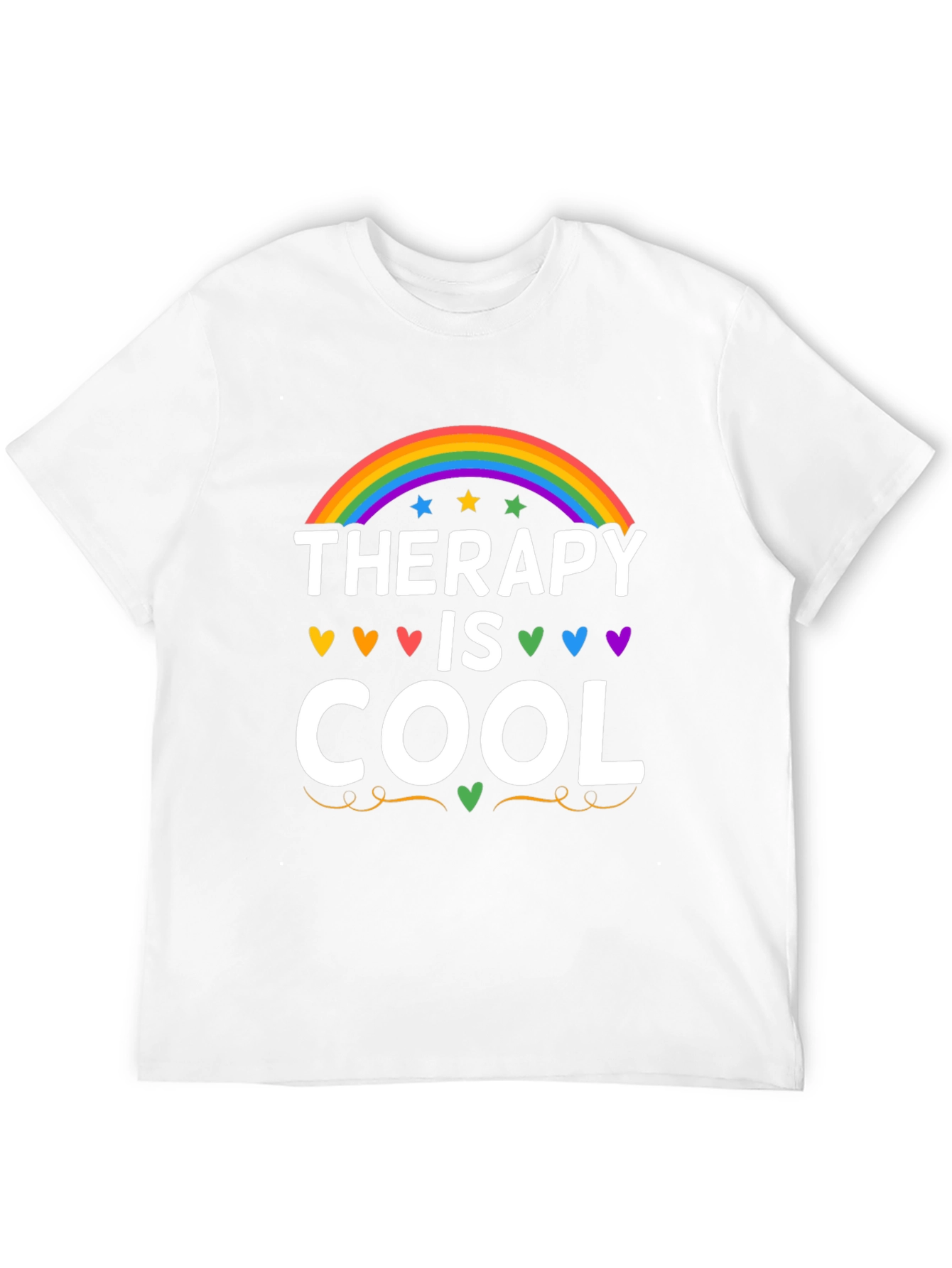 Therapy is Cool Rainbow Graphic Tee