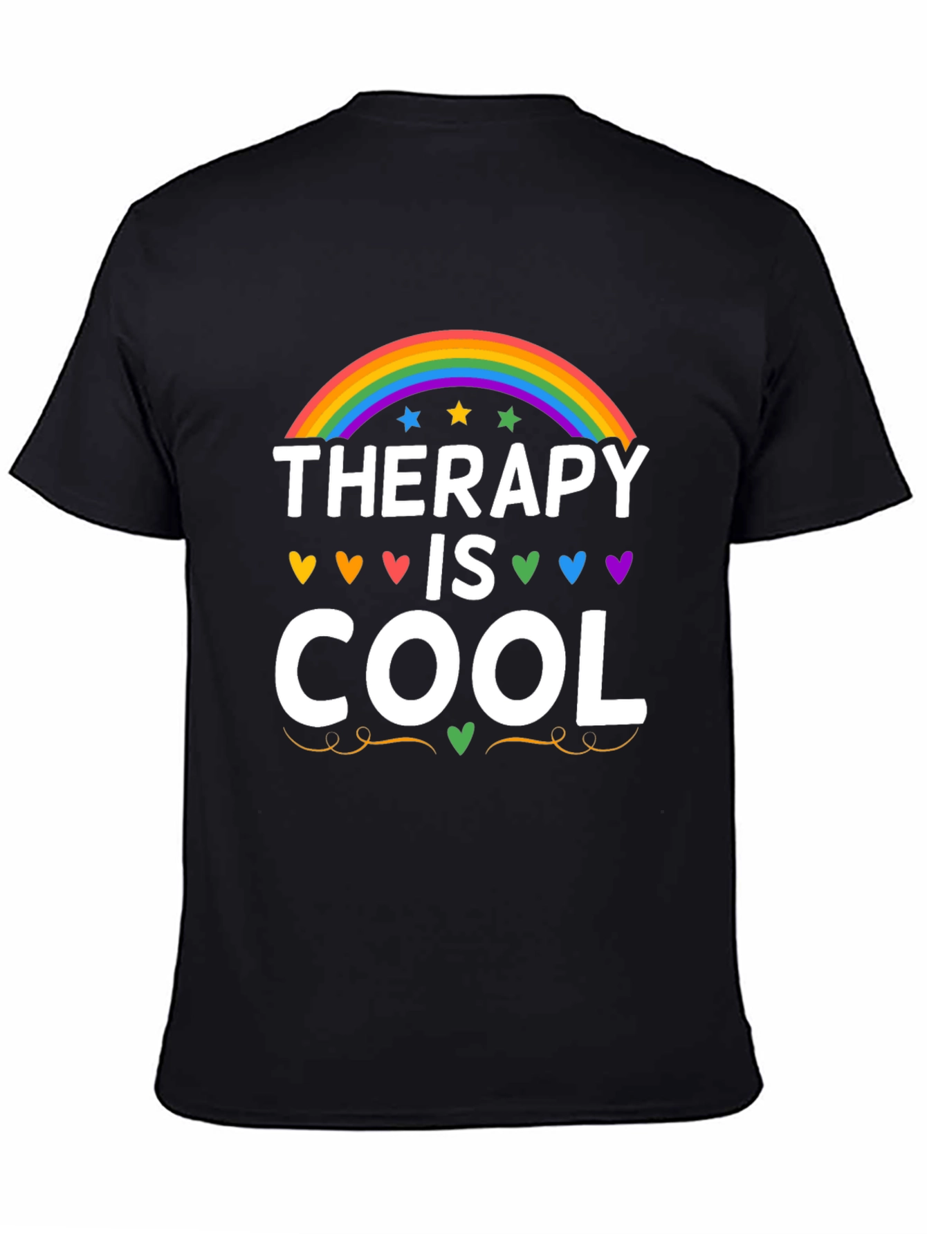 Therapy is Cool Rainbow Graphic Tee