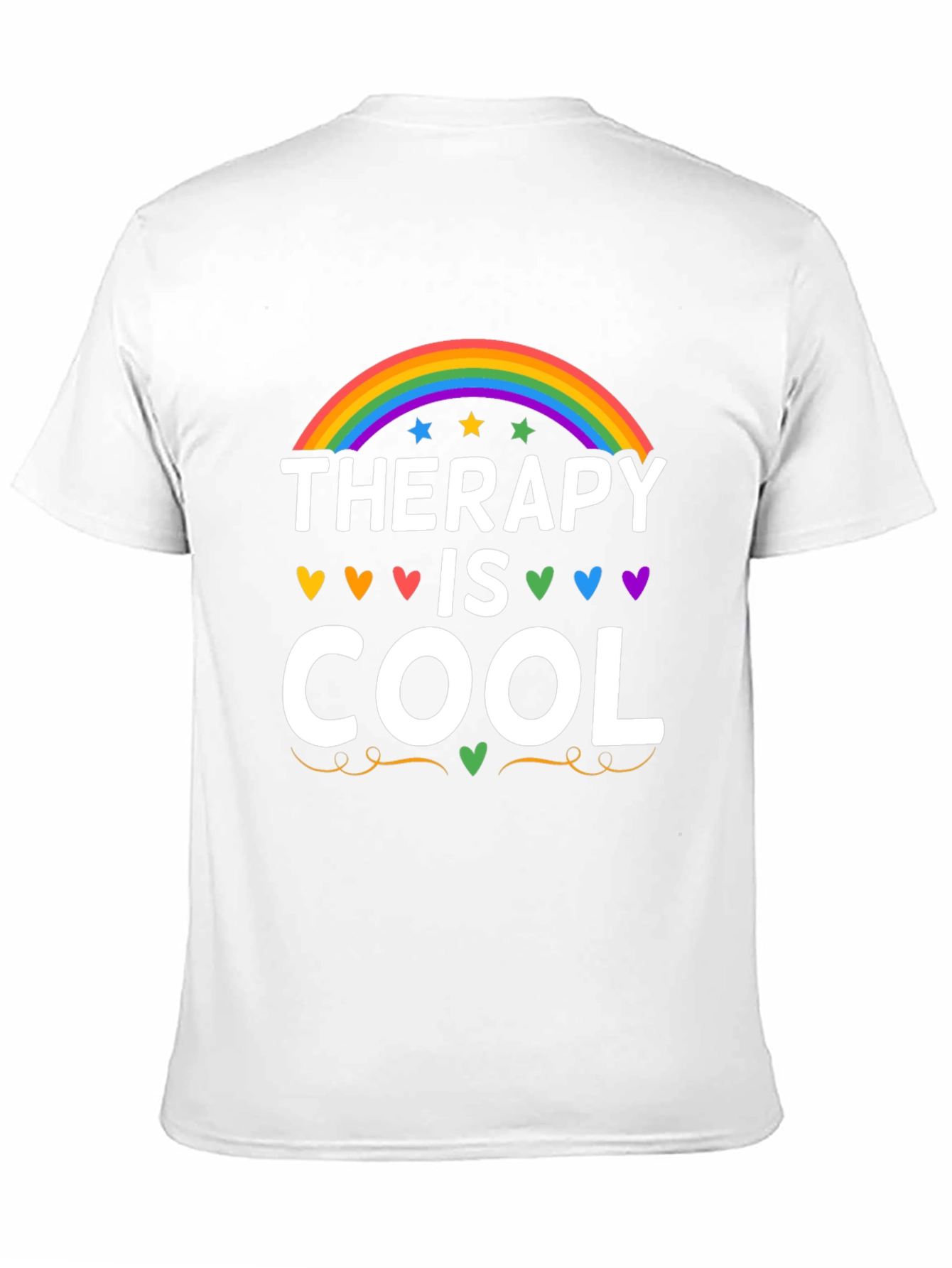Therapy is Cool Rainbow Graphic Tee