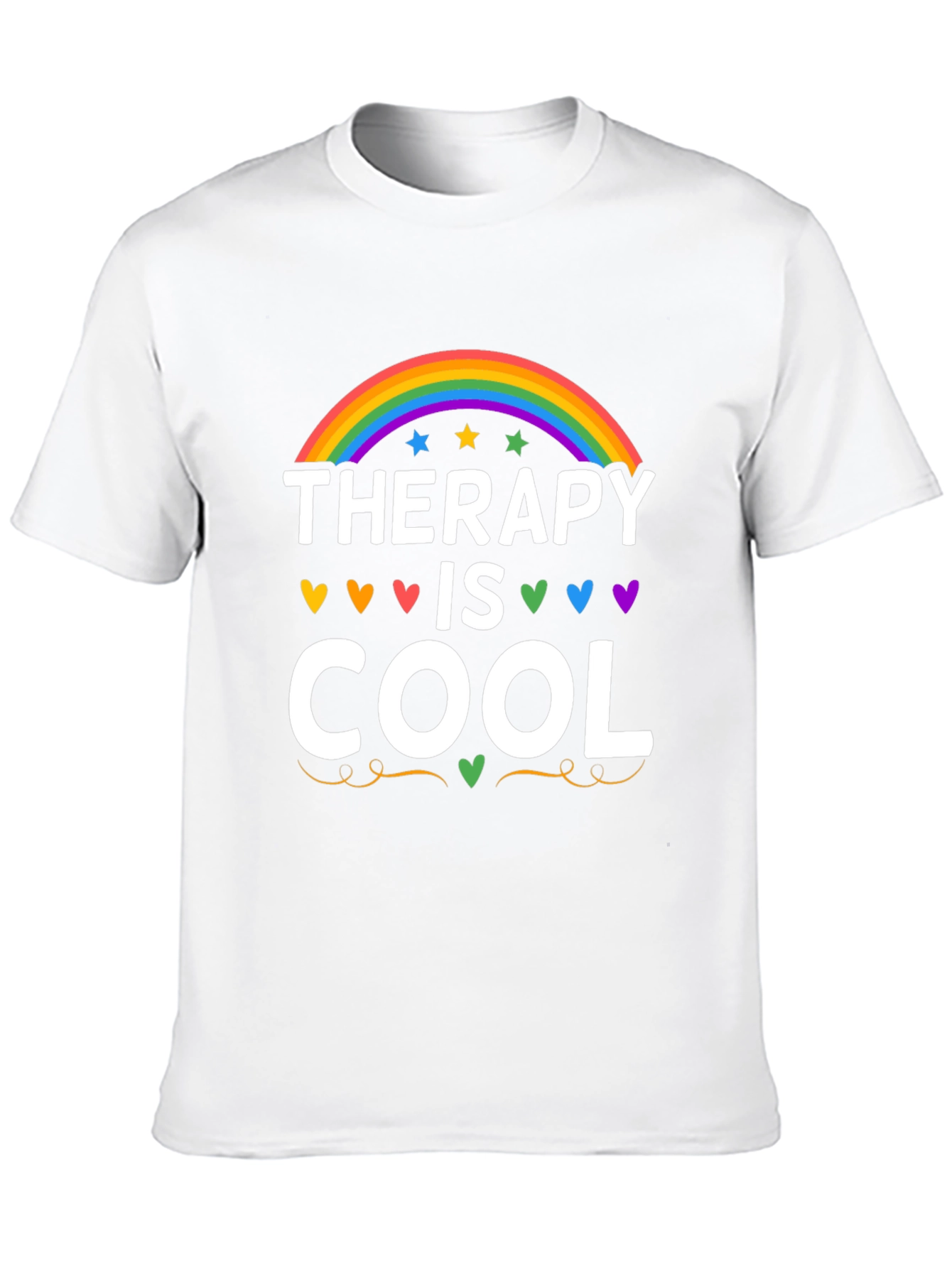 Therapy is Cool Rainbow Graphic Tee