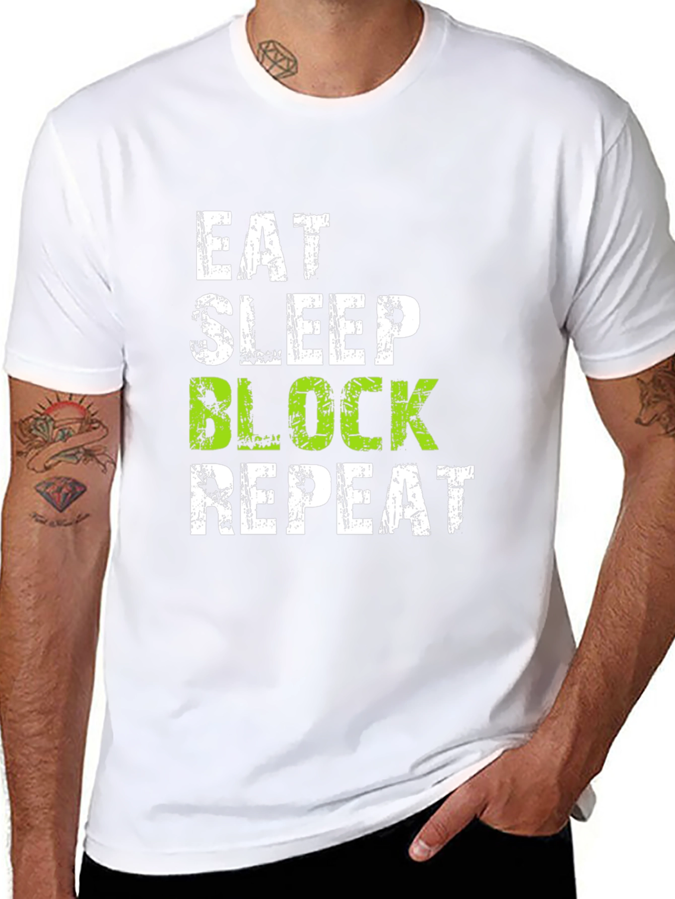 Eat Sleep Block Repeat Volleyball T-Shirt