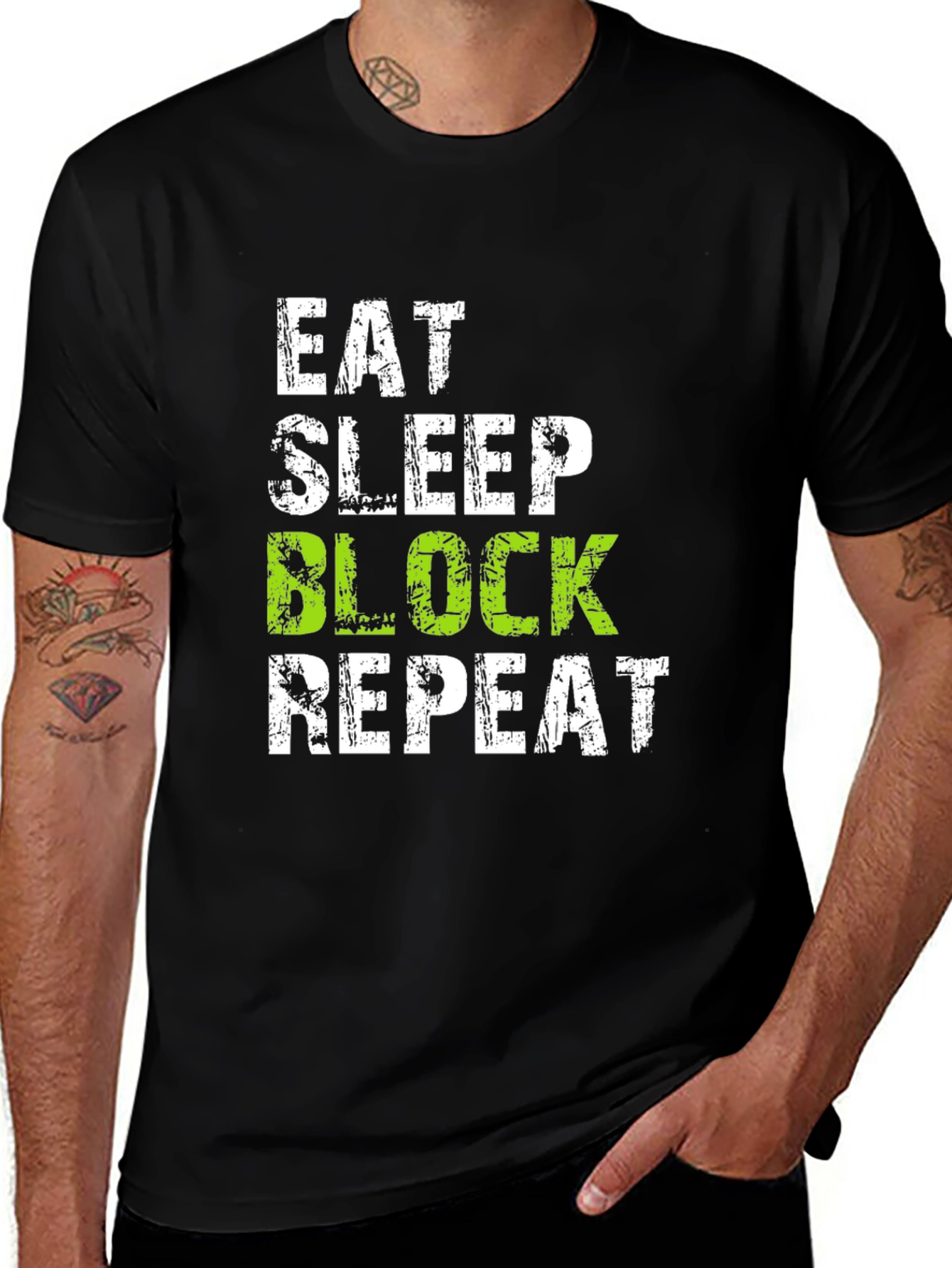 Eat Sleep Block Repeat Volleyball T-Shirt