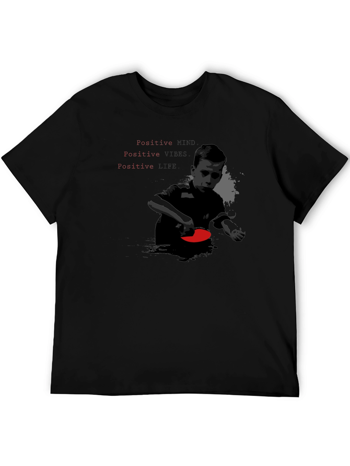 Positive Vibes Black Graphic Tee