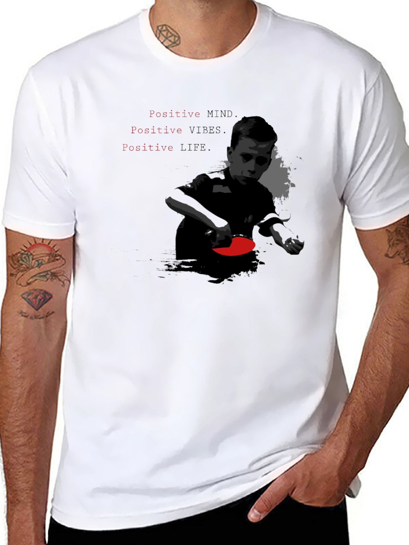 Positive Vibes Black Graphic Tee