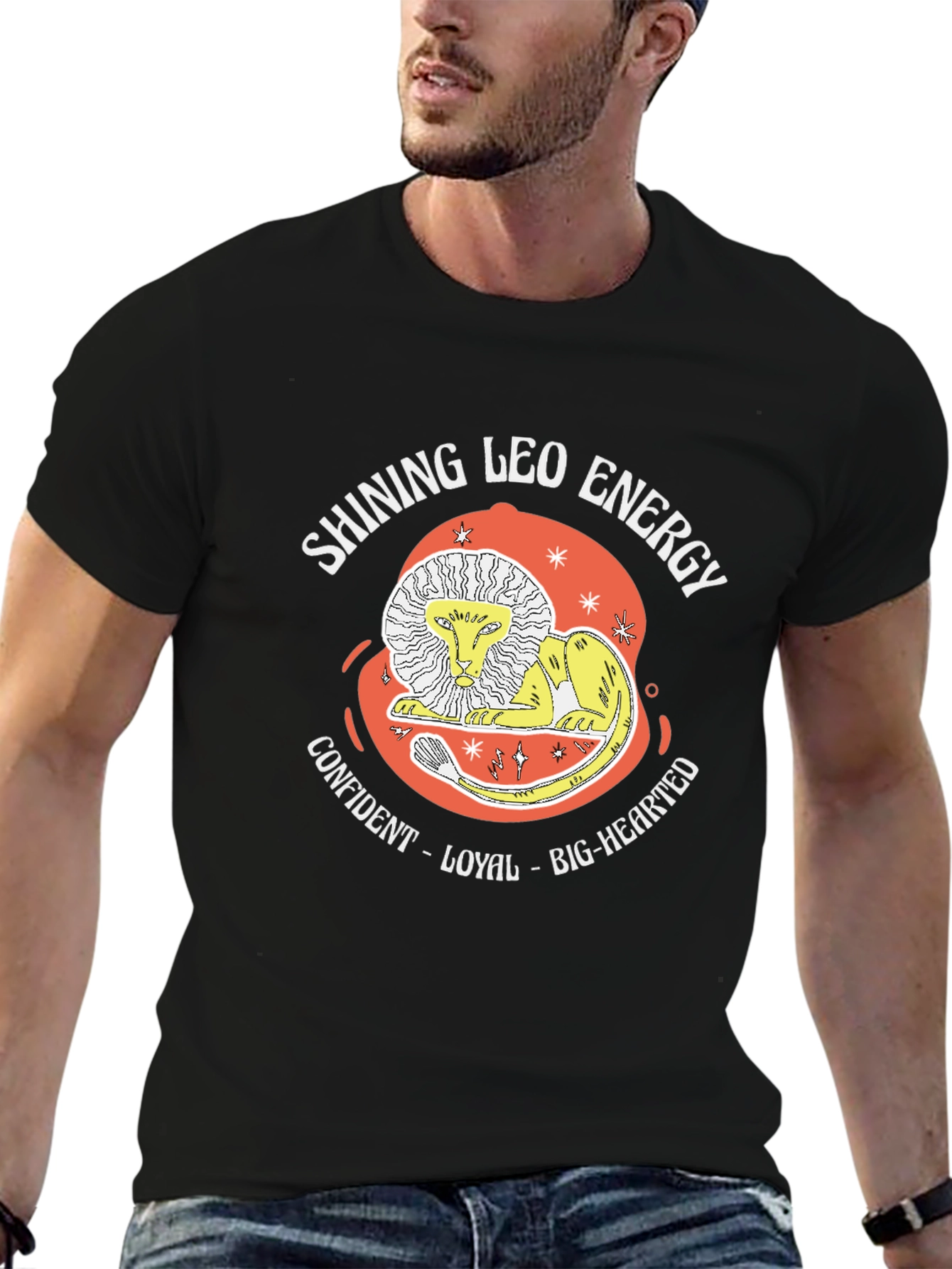 Shining Leo Energy Graphic Tee - Zodiac T-Shirt