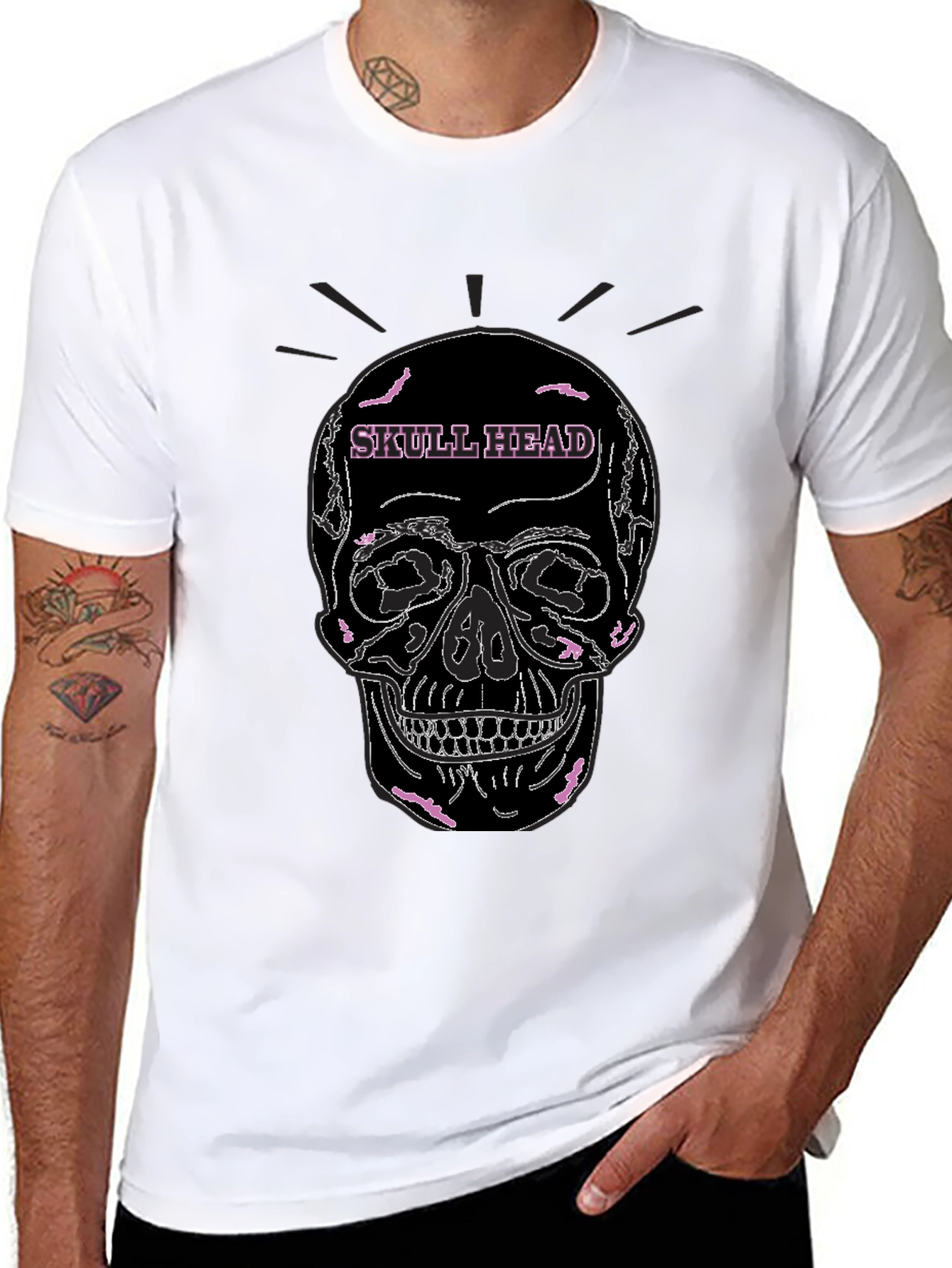 Skull Head Graphic Tee - Edgy Streetwear