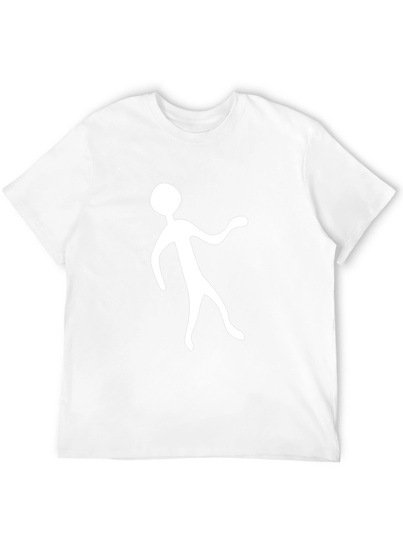Modern Abstract Figure Graphic T-Shirt - Black