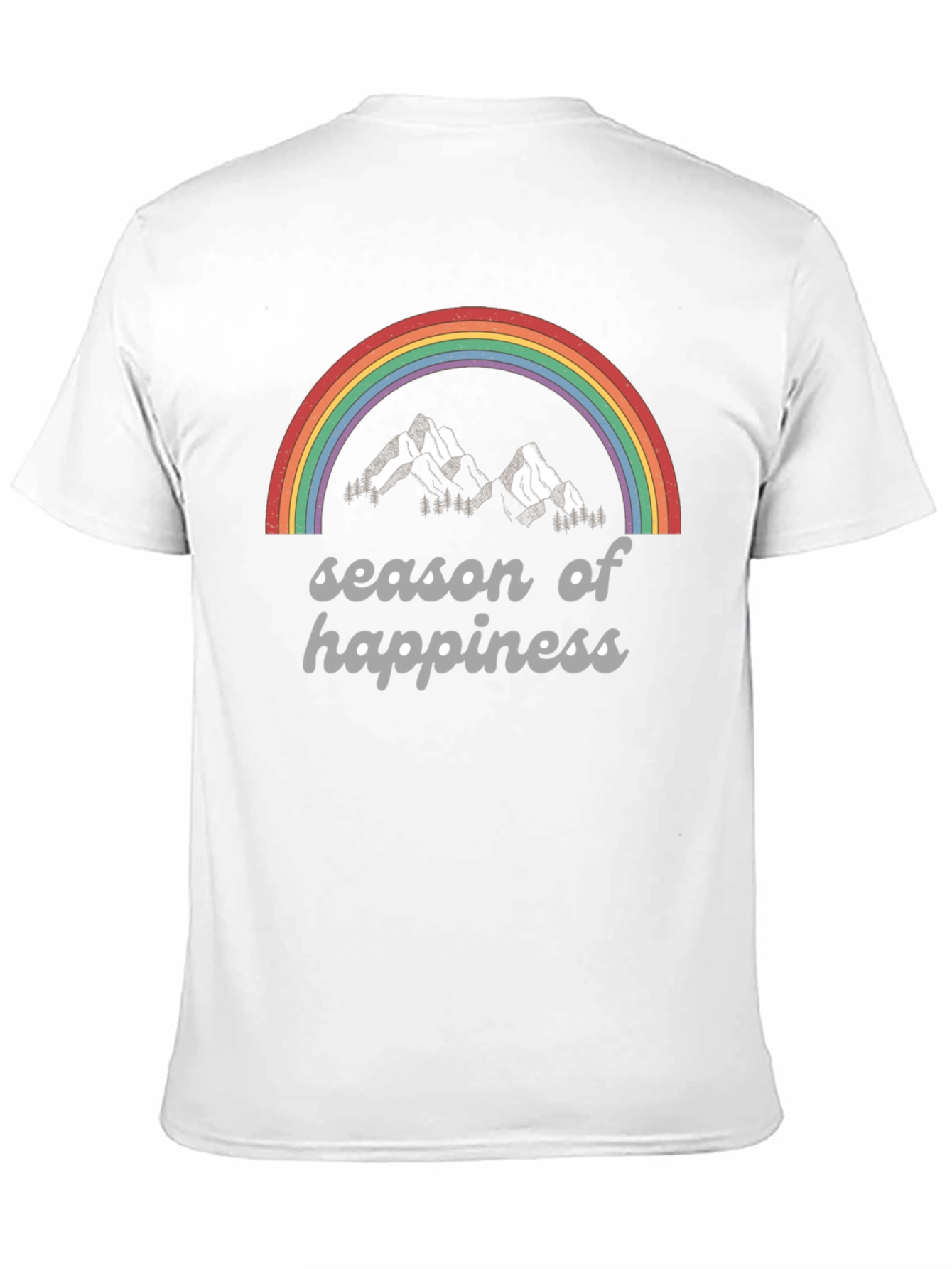 Season of Happiness Rainbow Graphic Tee