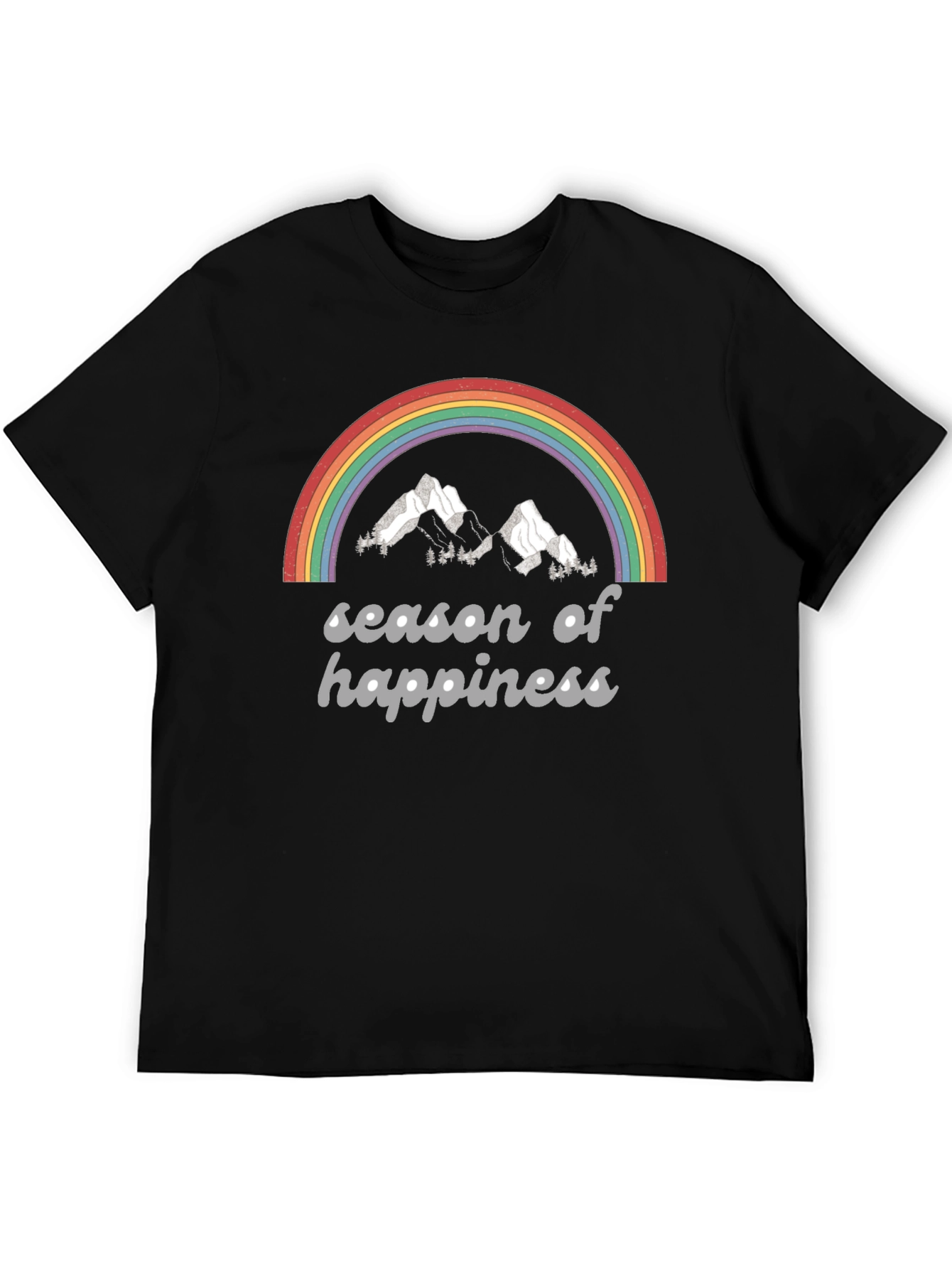 Season of Happiness Rainbow Graphic Tee