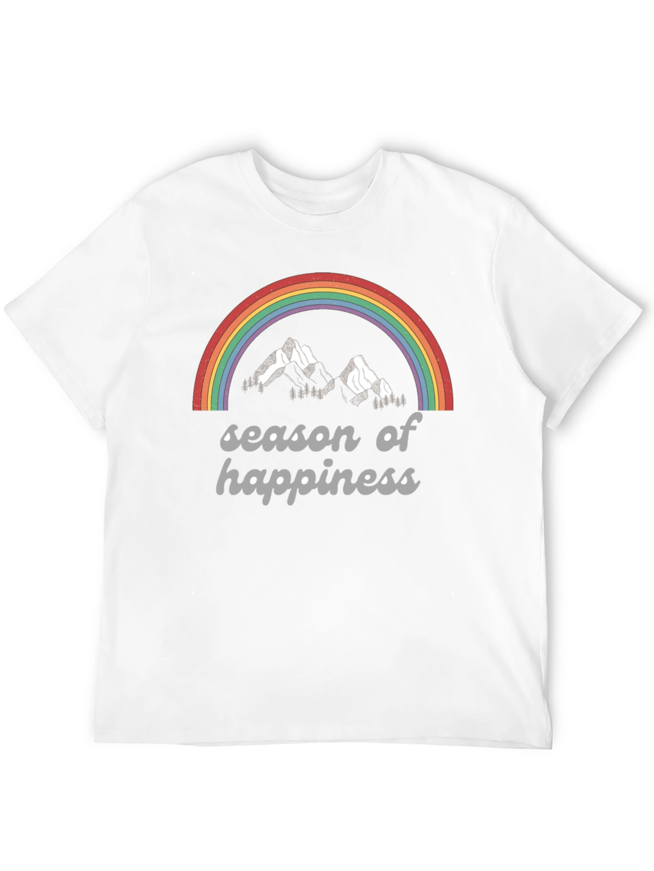 Season of Happiness Rainbow Graphic Tee