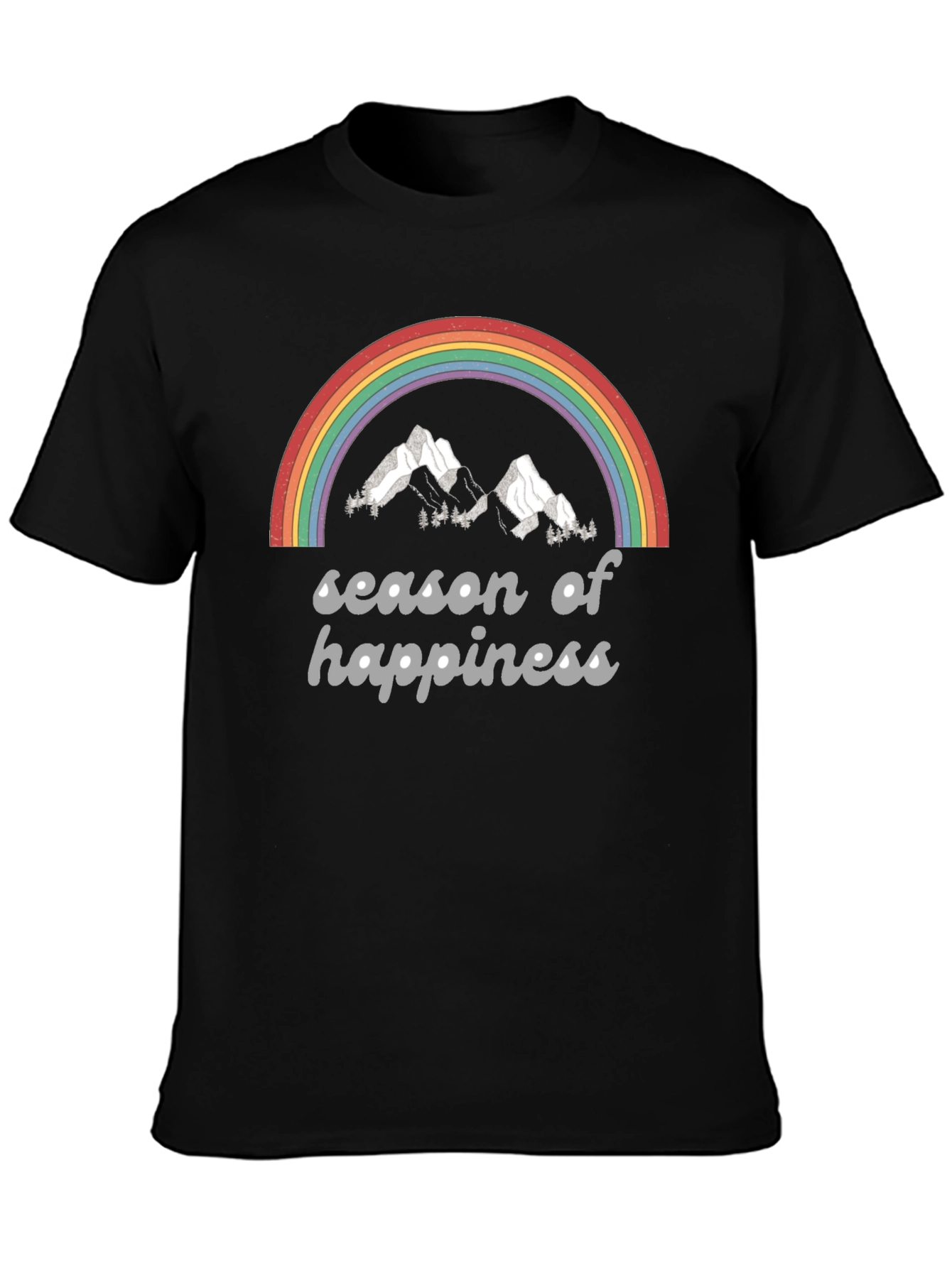 Season of Happiness Rainbow Graphic Tee