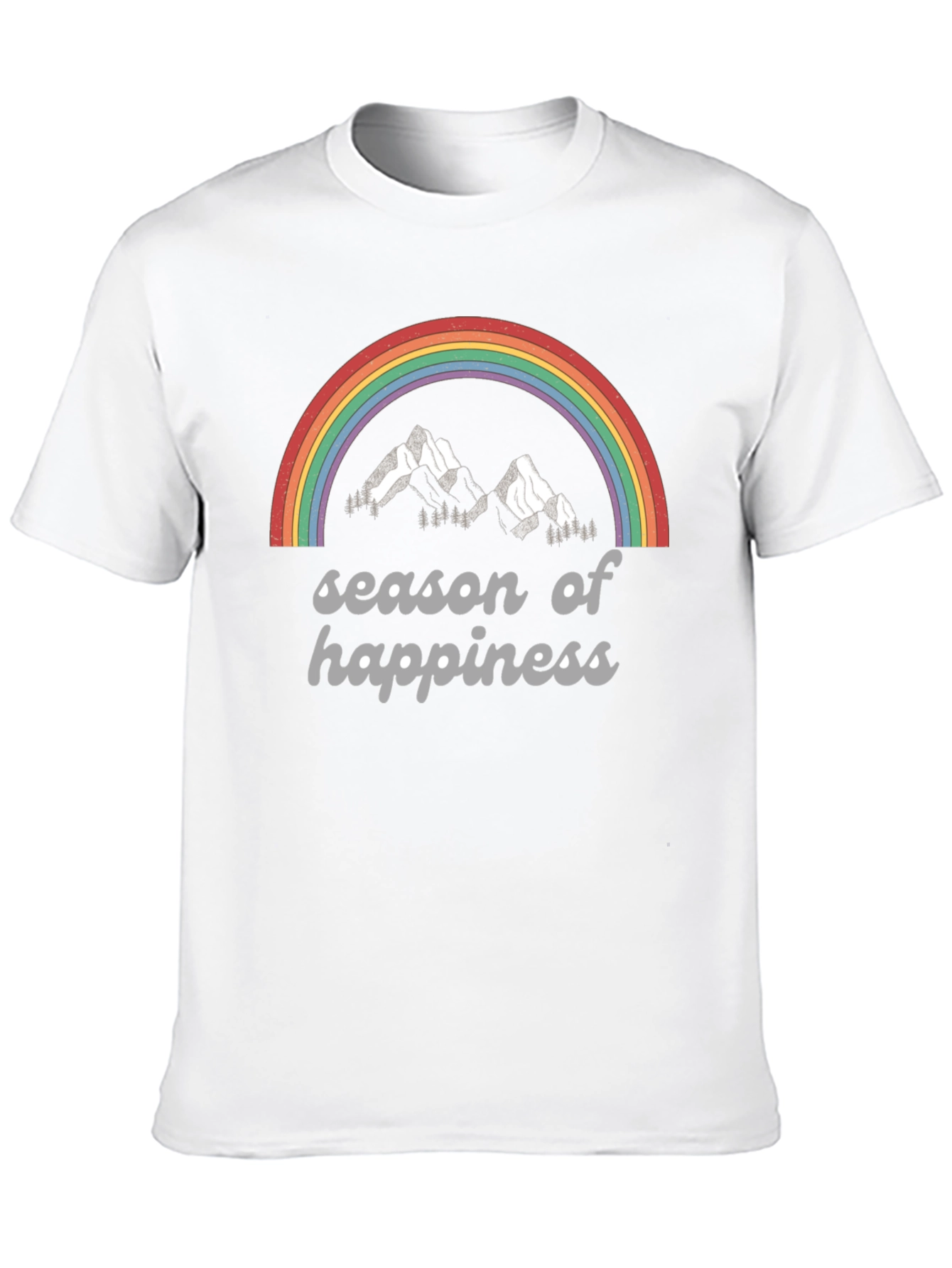 Season of Happiness Rainbow Graphic Tee