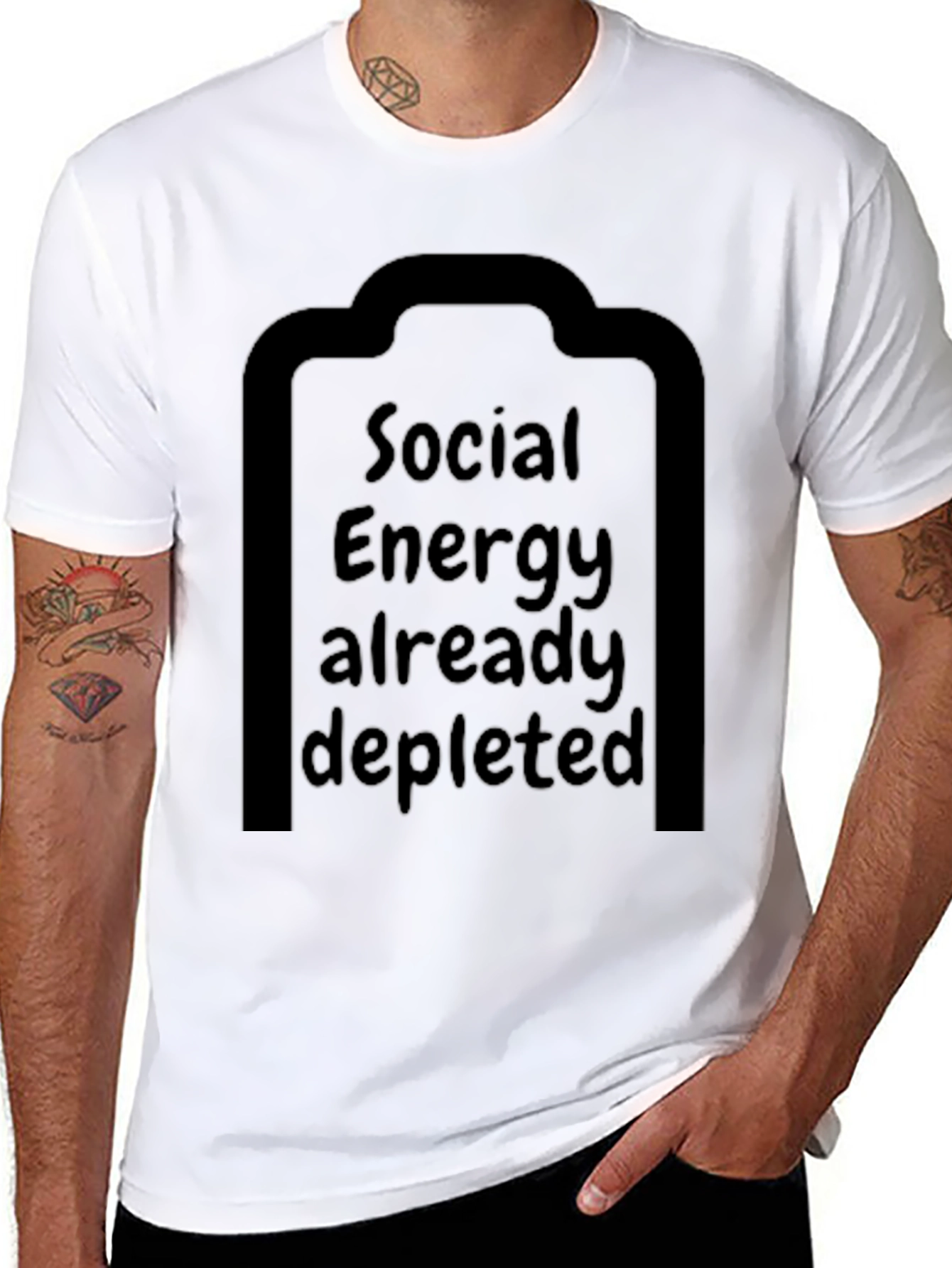 Social Energy Depleted T-Shirt