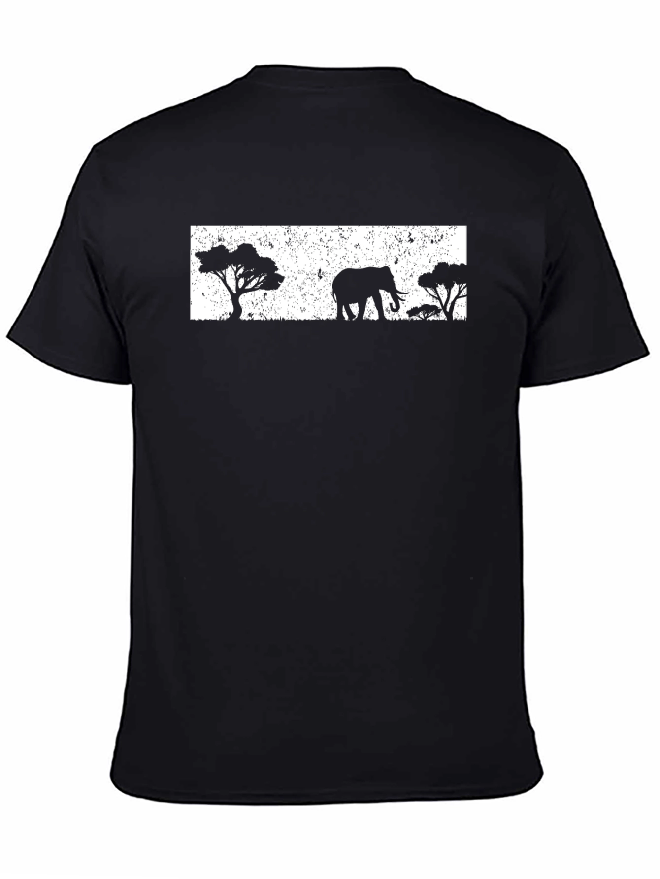 Elephant Silhouette Graphic Tee - Unisex Black T-Shirt