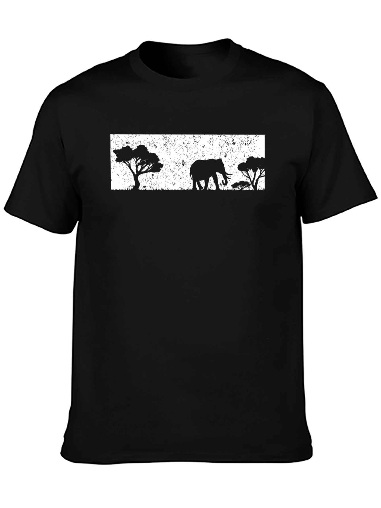 Elephant Silhouette Graphic Tee - Unisex Black T-Shirt